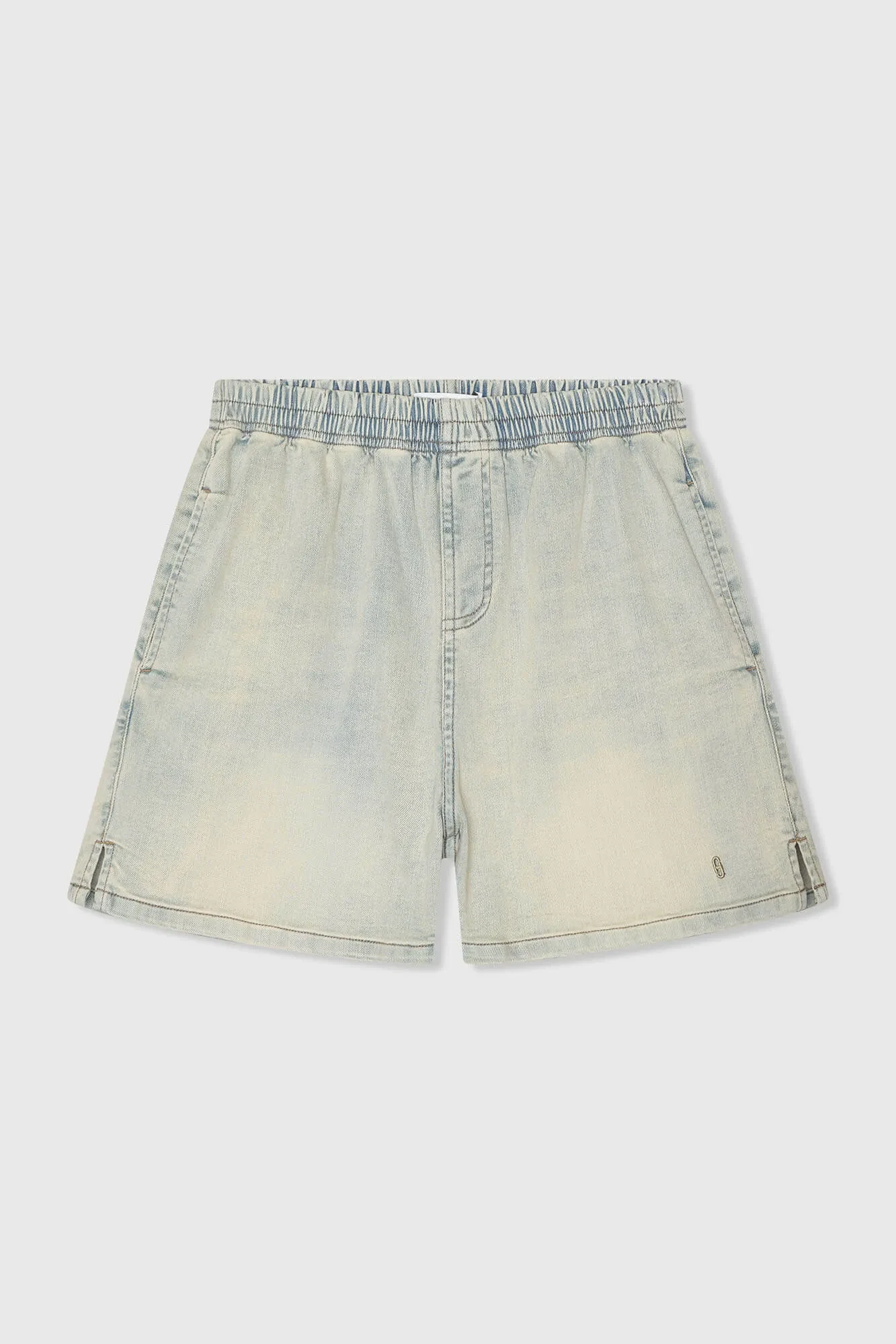 Jeans-Shorts für Damen, Stretch, Gummizug, Riott, Blau 004