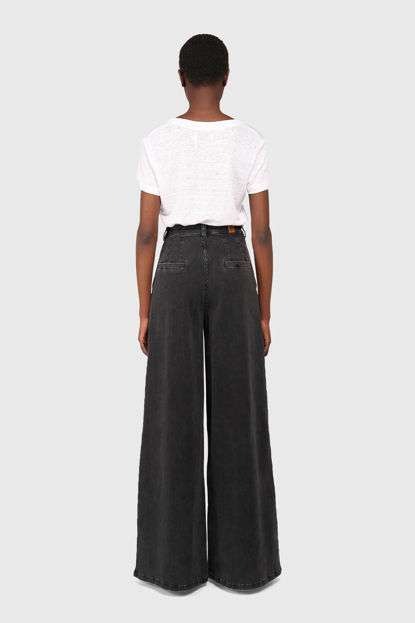 Jeans mit weitem Bein für Damen, Dollar, schwarz, Größe 410