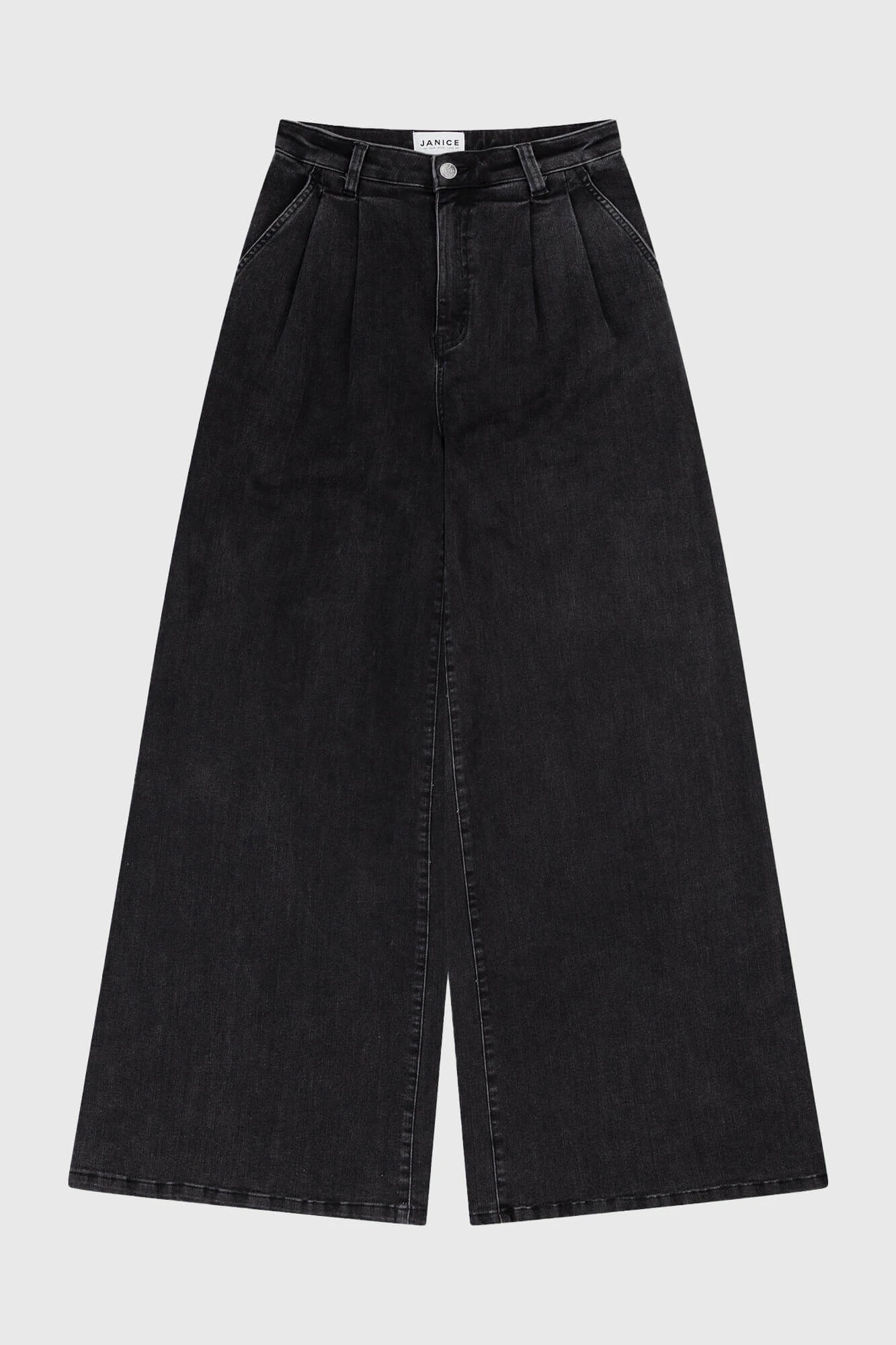 Jeans mit weitem Bein für Damen, Dollar, schwarz, Größe 410