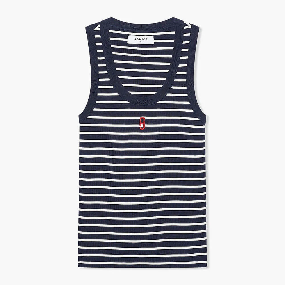 Joni Top Streep Donker Blauw