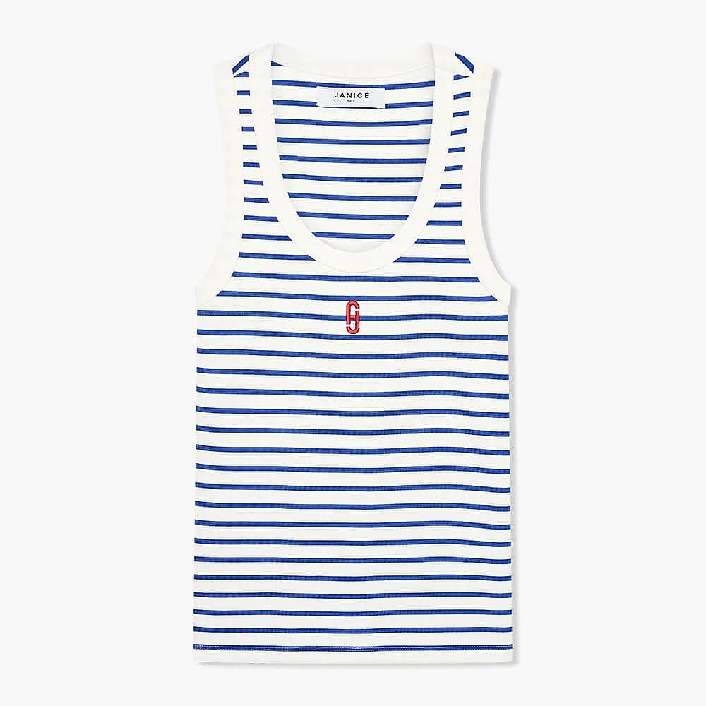 Joni Top Streep Licht Blauw