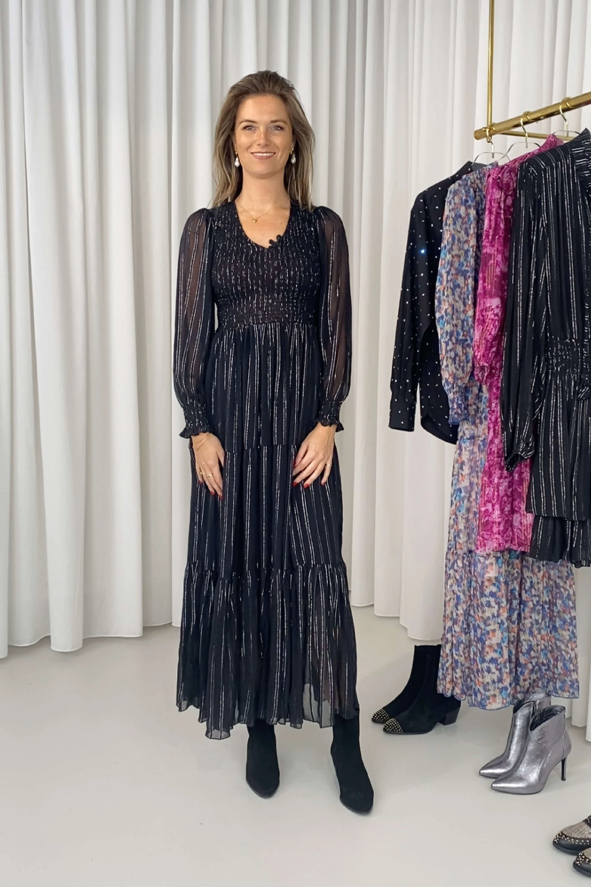 Lange Jurk Zwart Dames