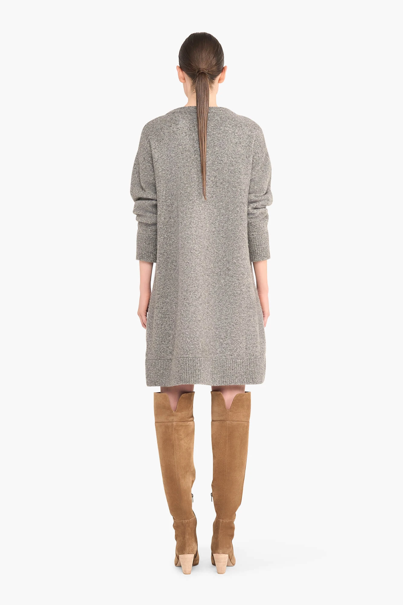 Jurk Gebreid Soft Merino Mix Wesley Grijs