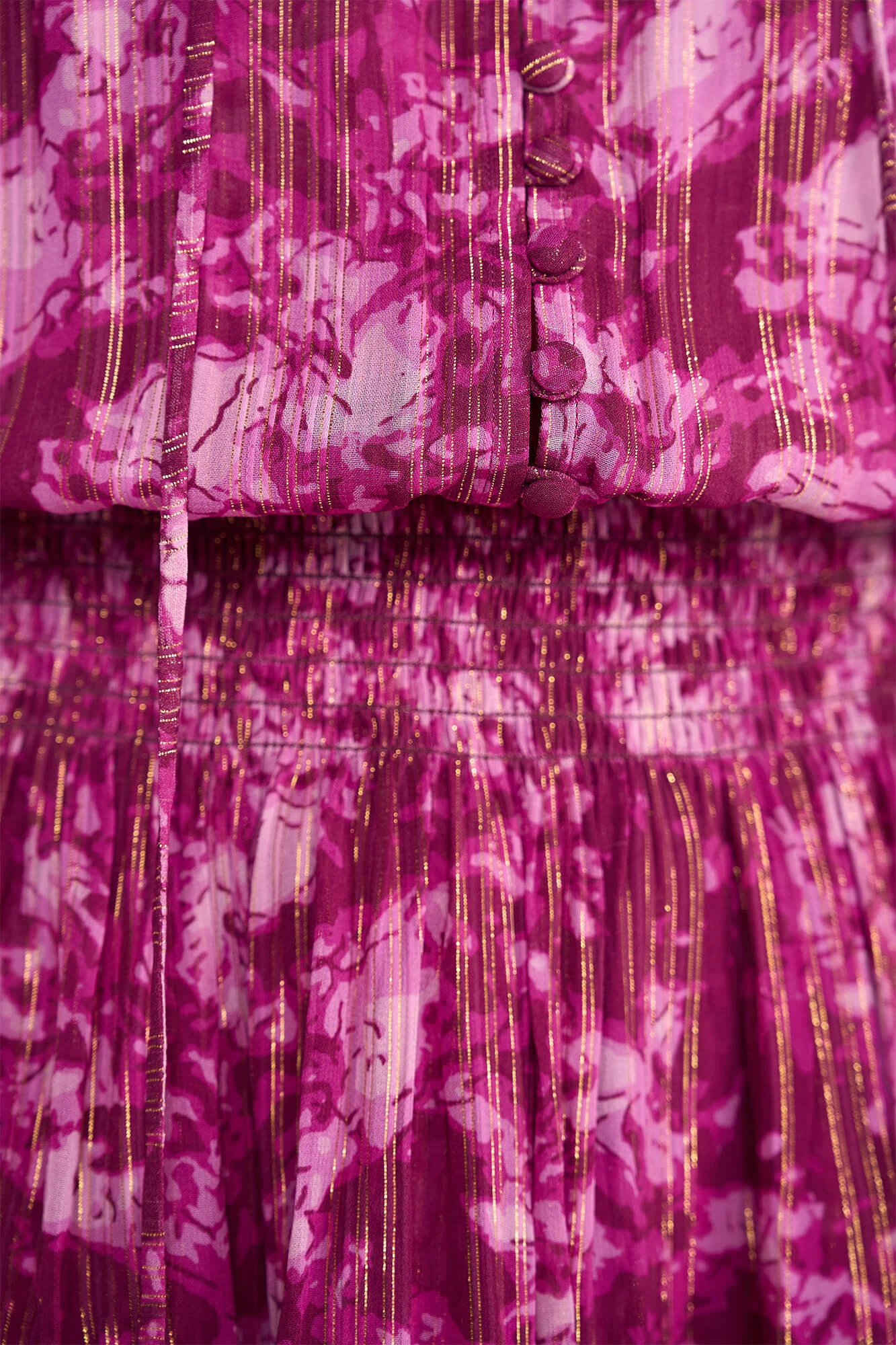 Jurkje Print Elastiek Viscose Lurex Ari Paars