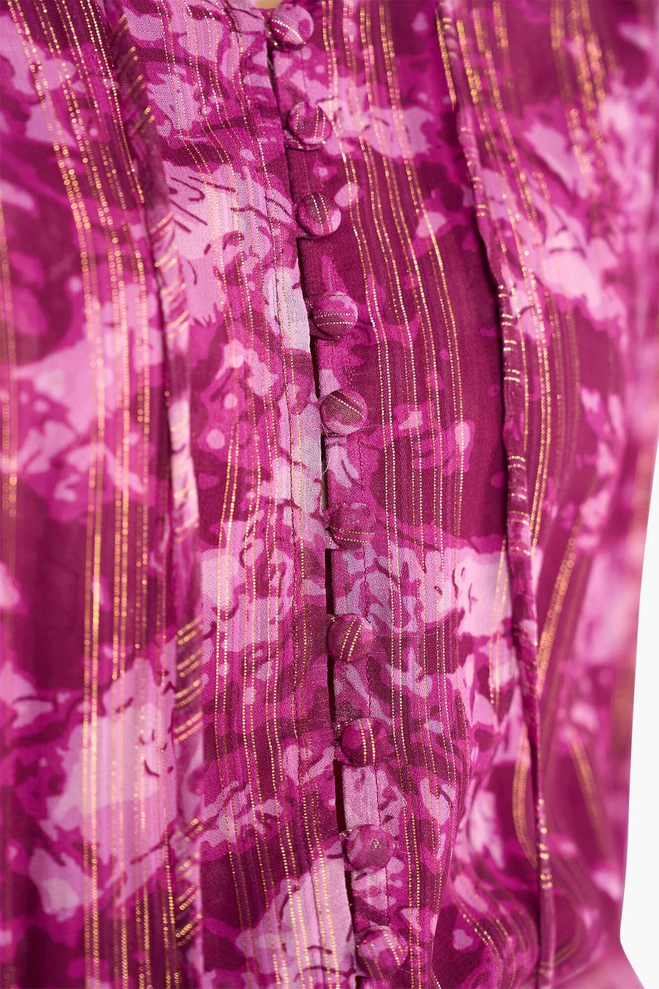Langes Kleid mit Lurex-Print, Walter, lila