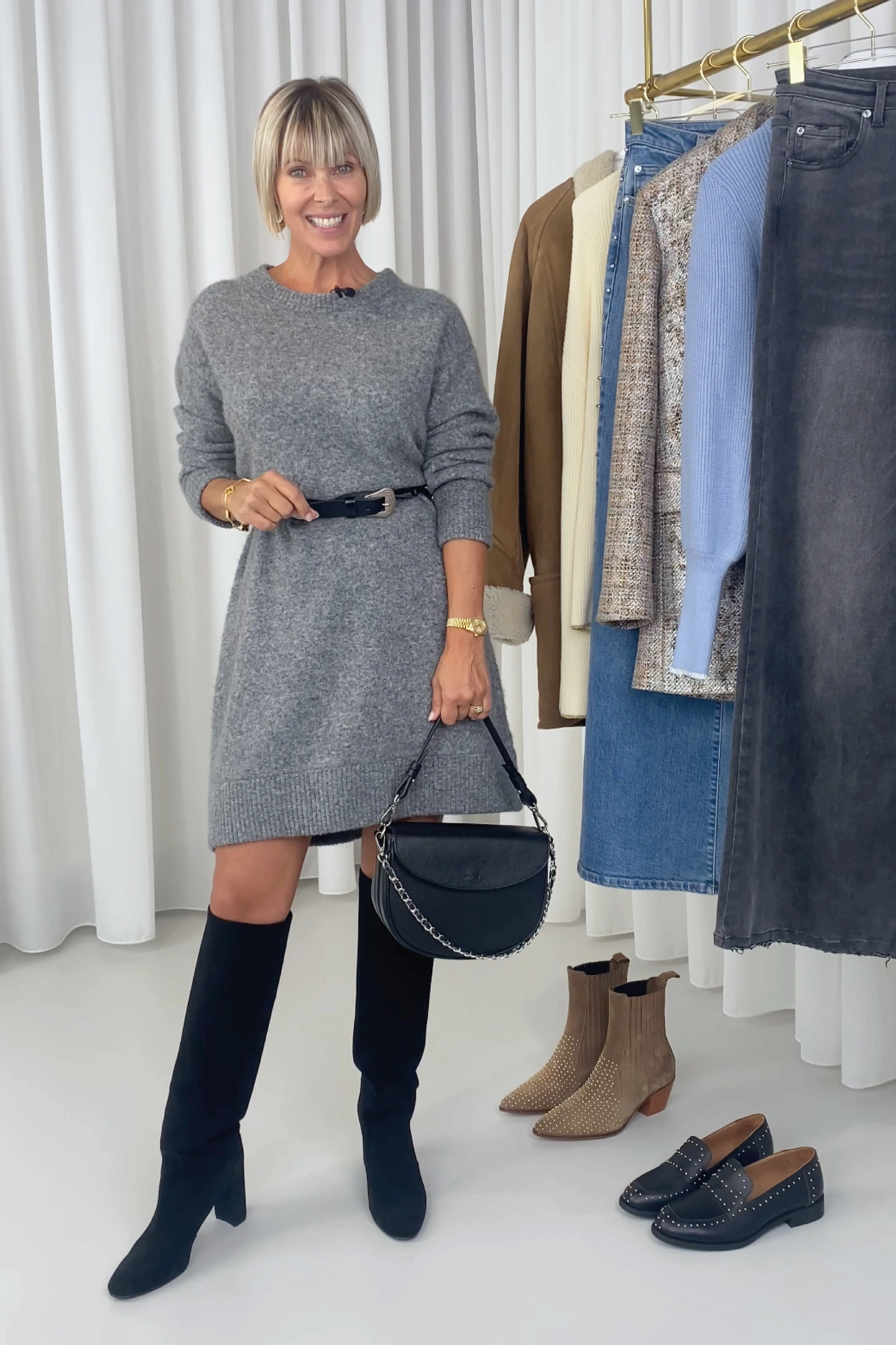 Kleid Wesley Grau Janice