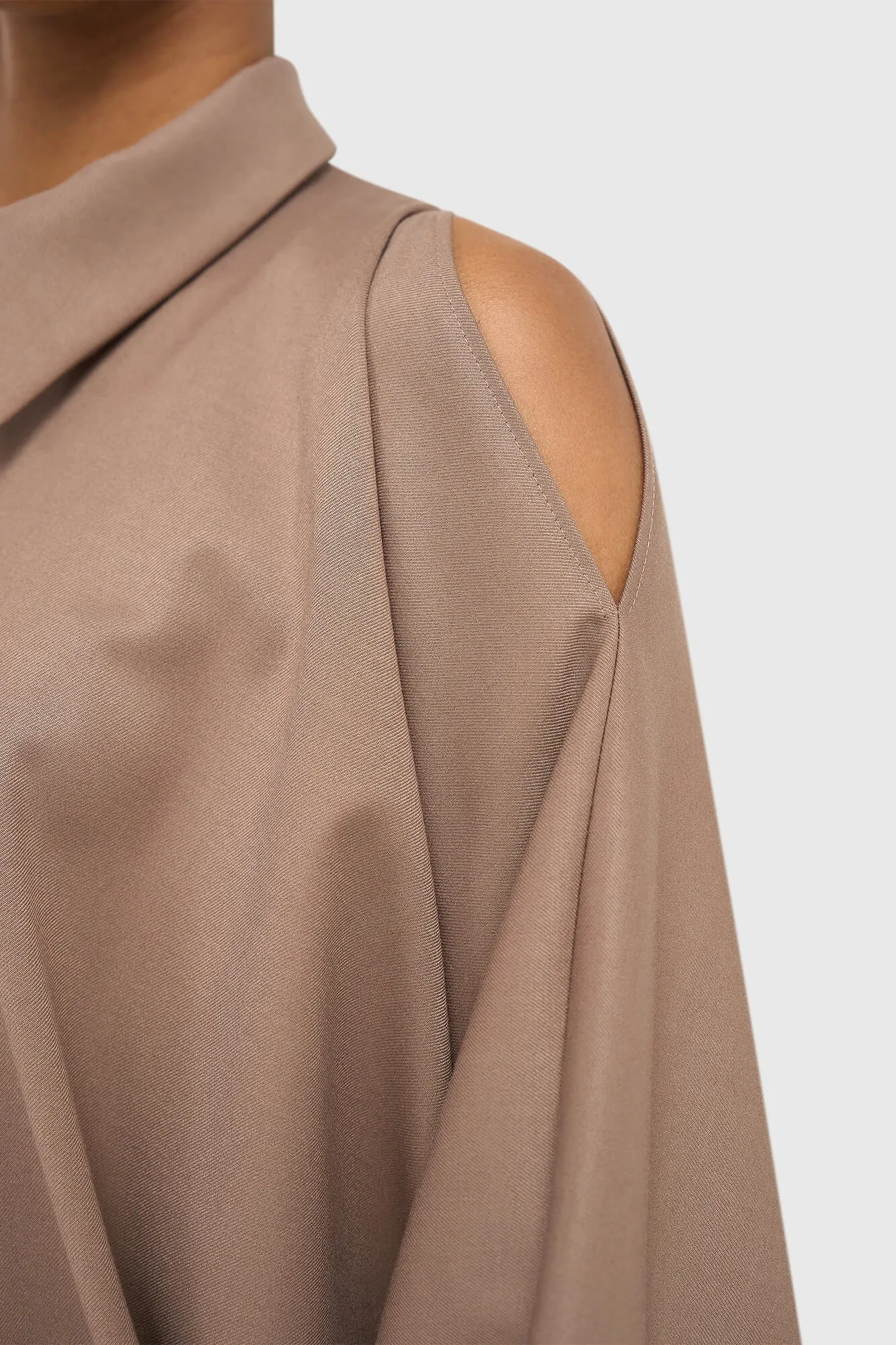 Kleid, weit geschnitten, lange Ärmel, Hugh, braun