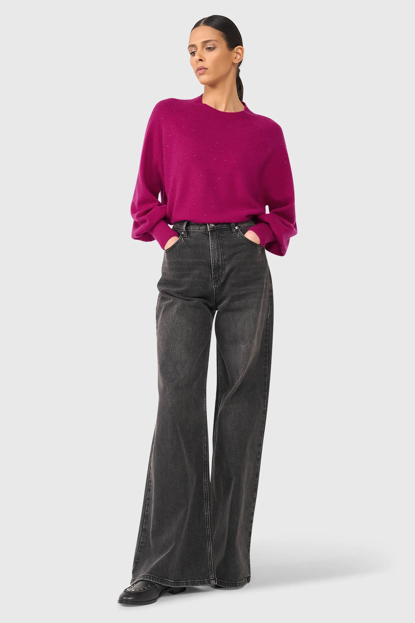 Harvey Eggplant Rhinestones