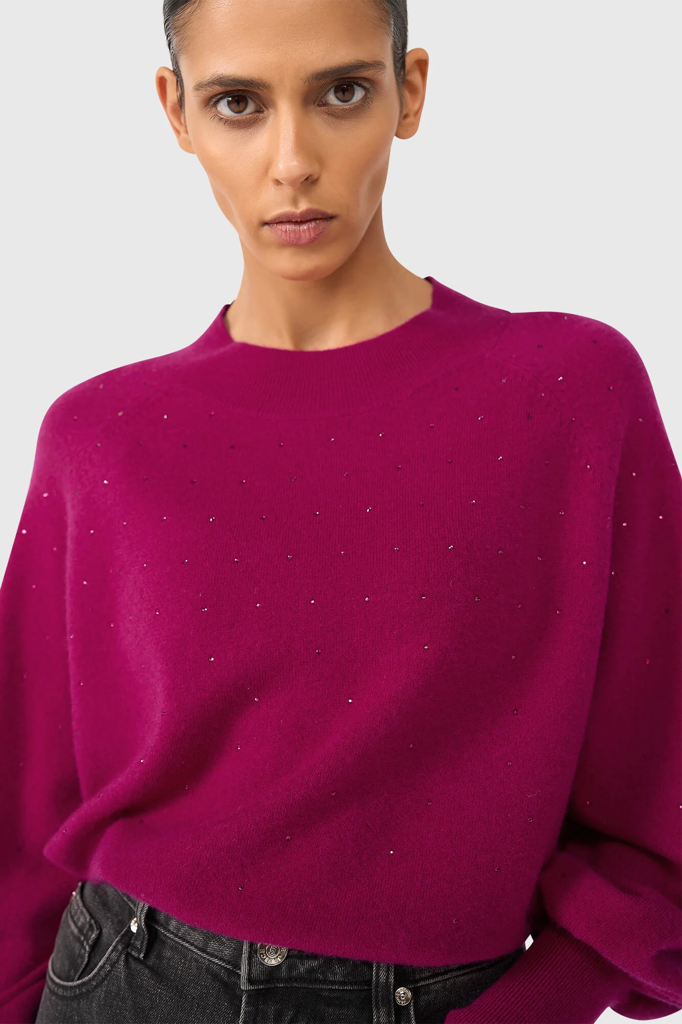 Harvey Eggplant Rhinestones