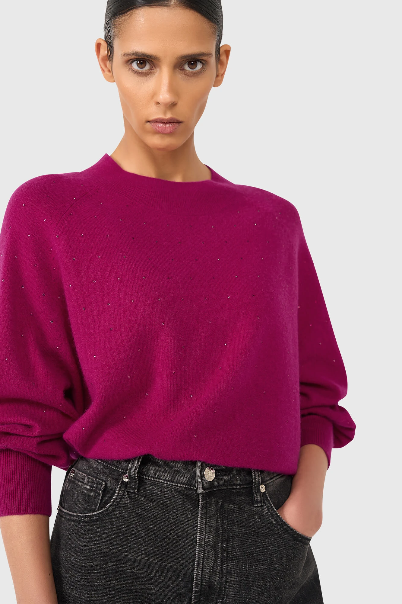 Harvey Eggplant Rhinestones