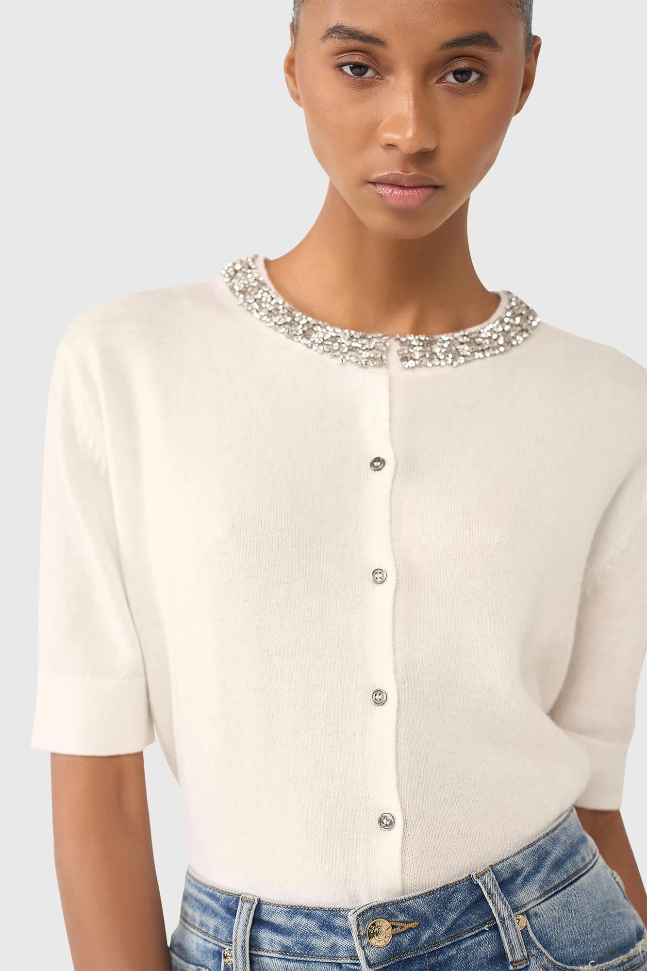 Moon Off White Steentjes