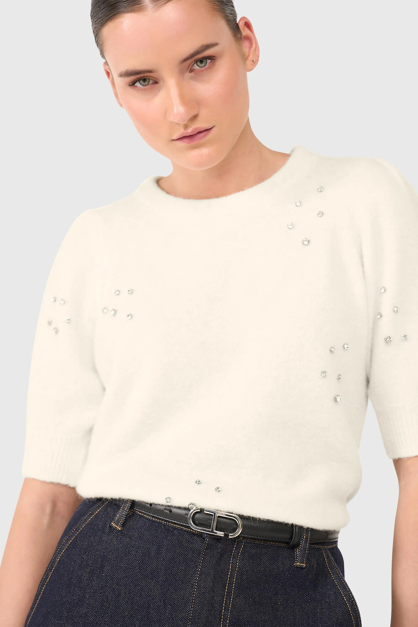 Peyton Off-White Rhinestones