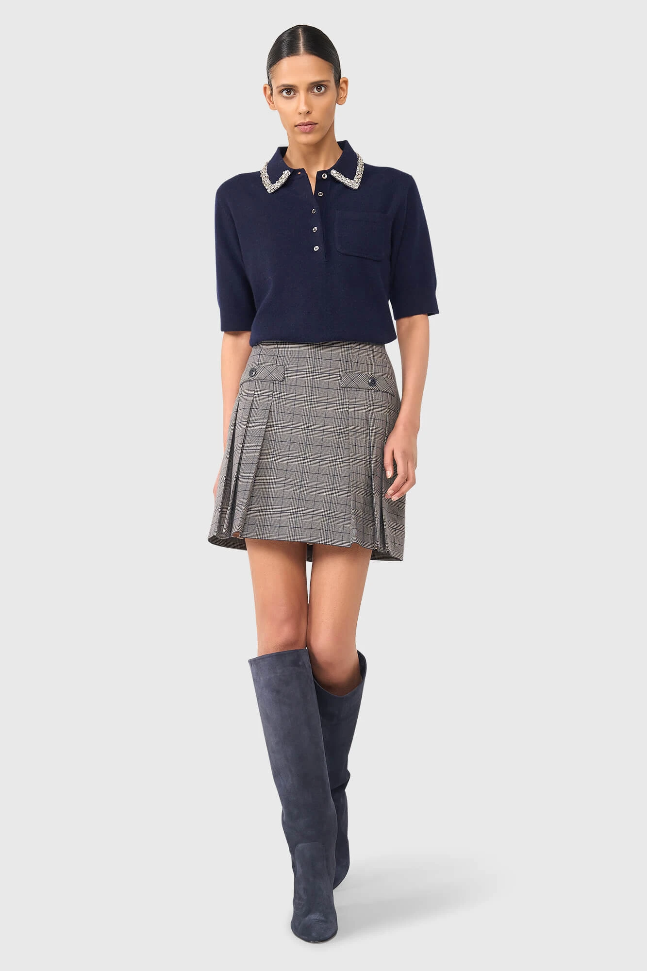 Rebel Donkerblauw Steentjes
