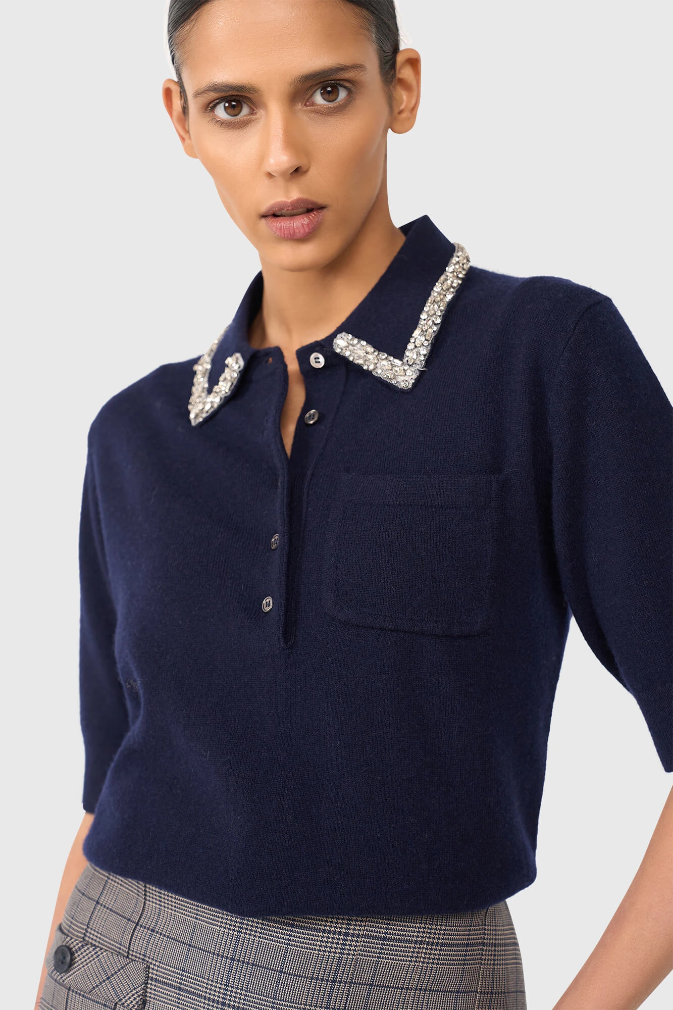 Rebel Dark Blue Rhinestones