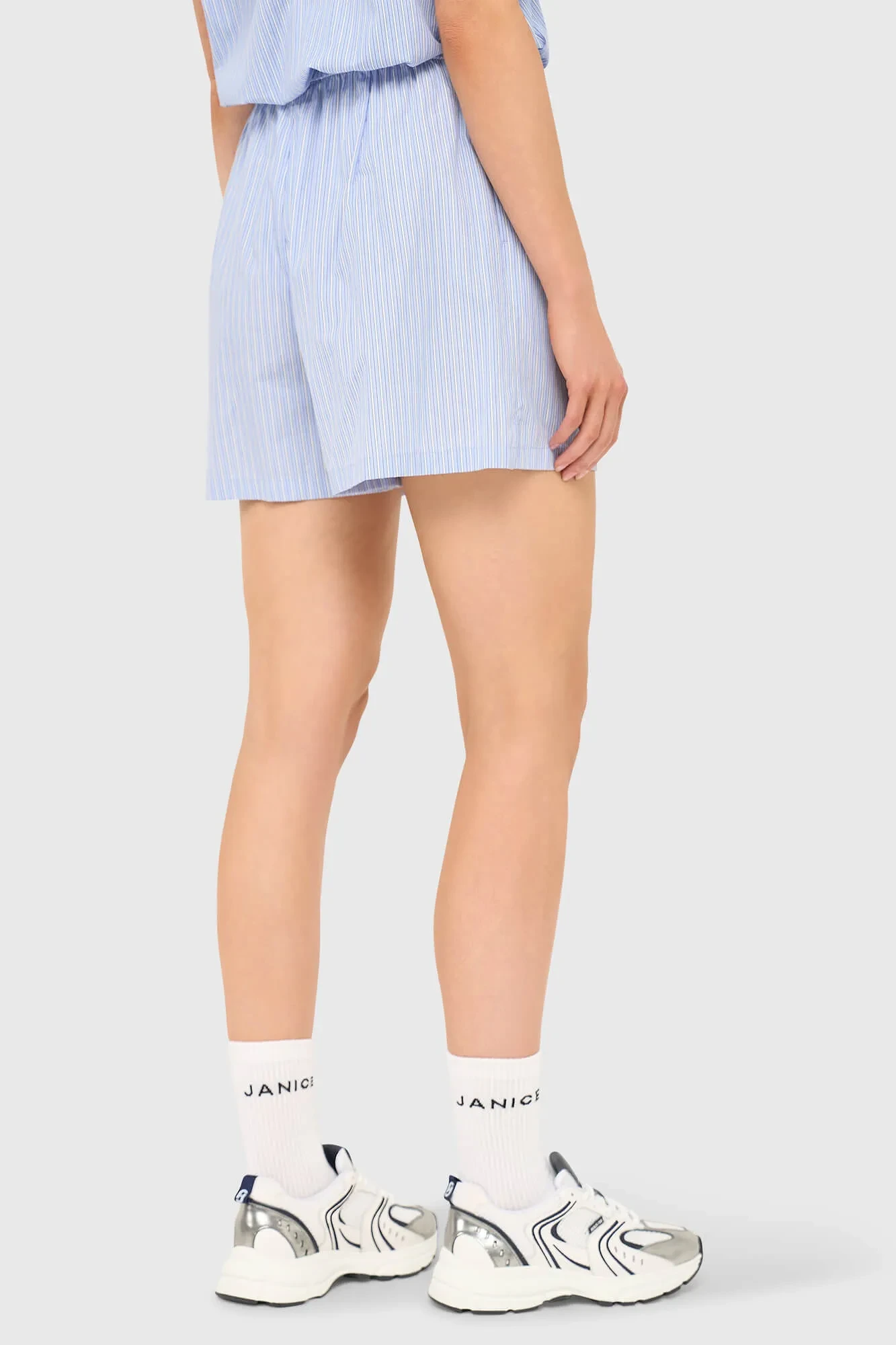 Short Striped Cotton Shorts Ronan Blue