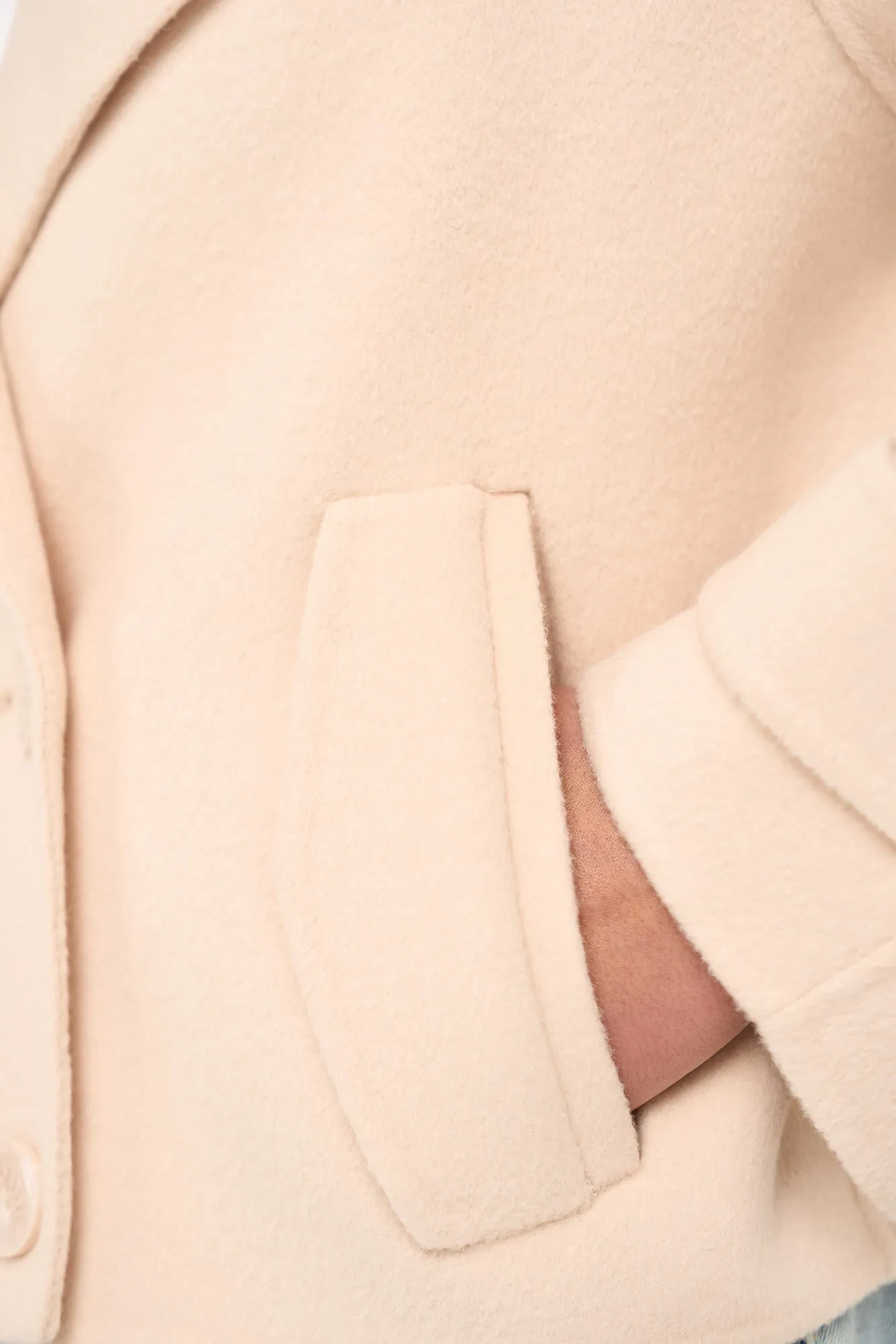 Korte Cashmere Jas Trenchcoat Double Face Peach Floyd