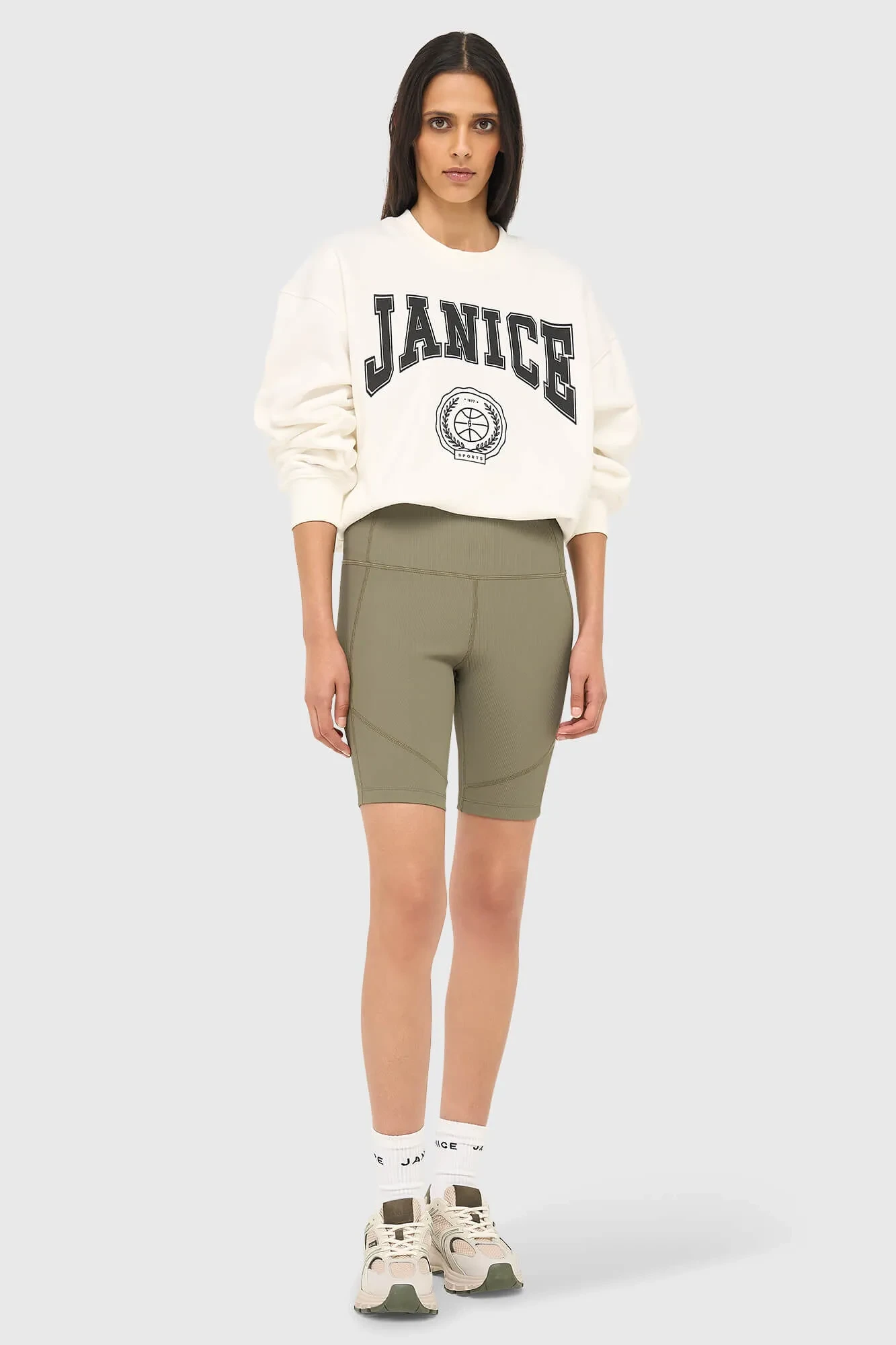 Kurze Sport-Leggings Cole Grün