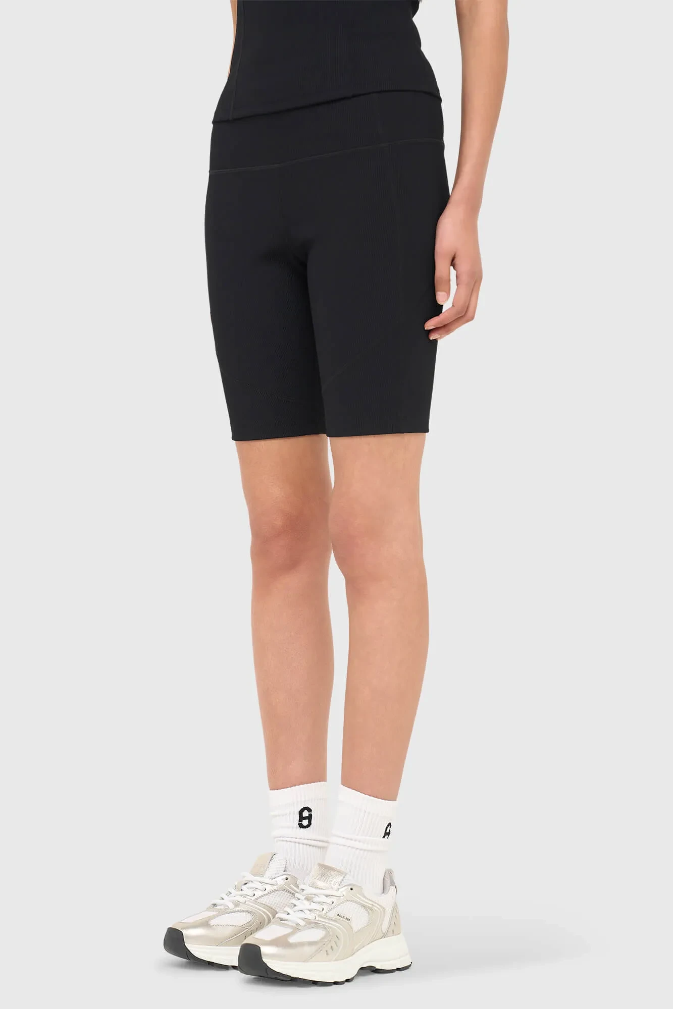 Kurze Sport-Leggings Cole Schwarz