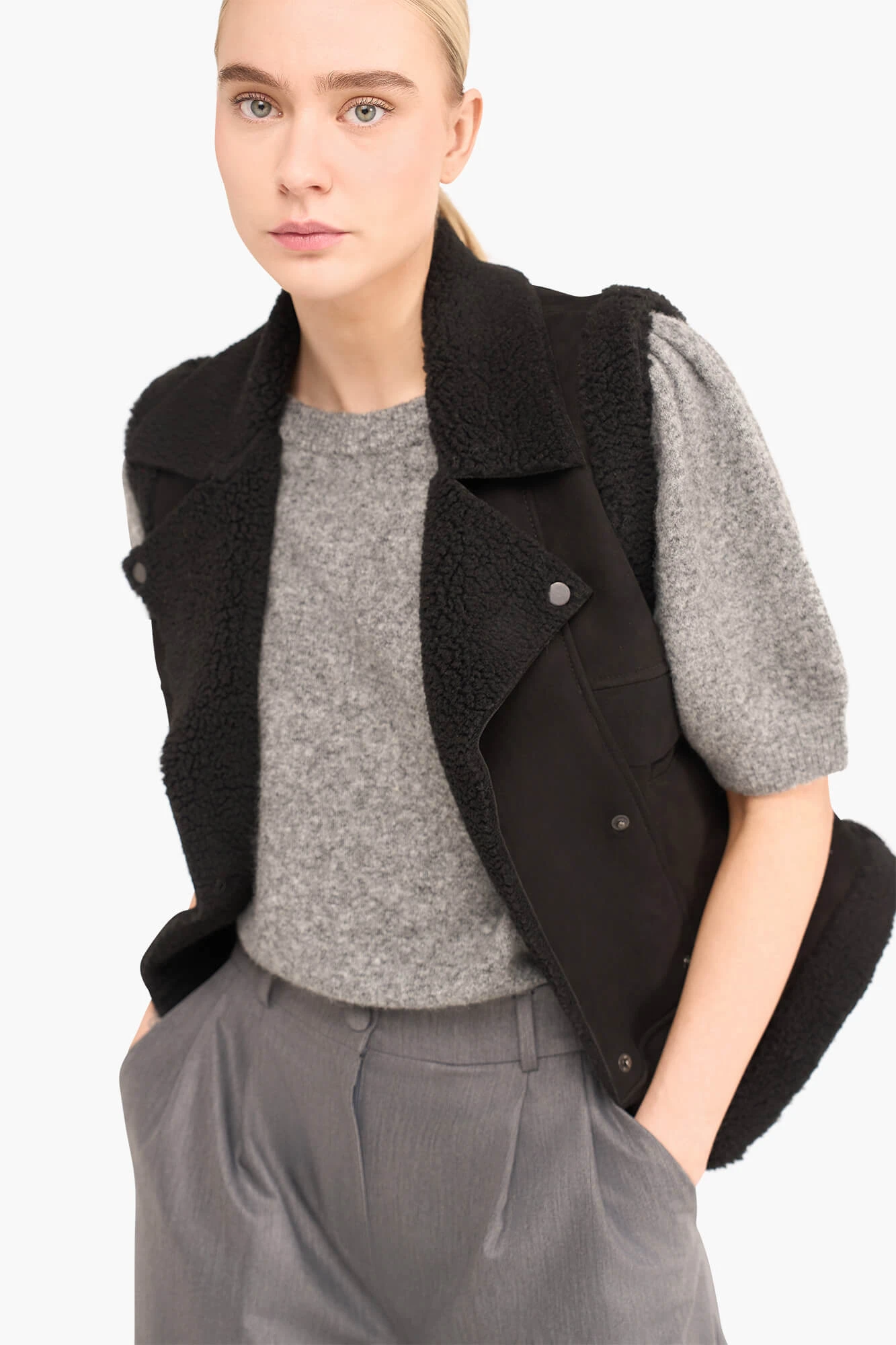 Lammy Dames Vest Suede Nick Zwart