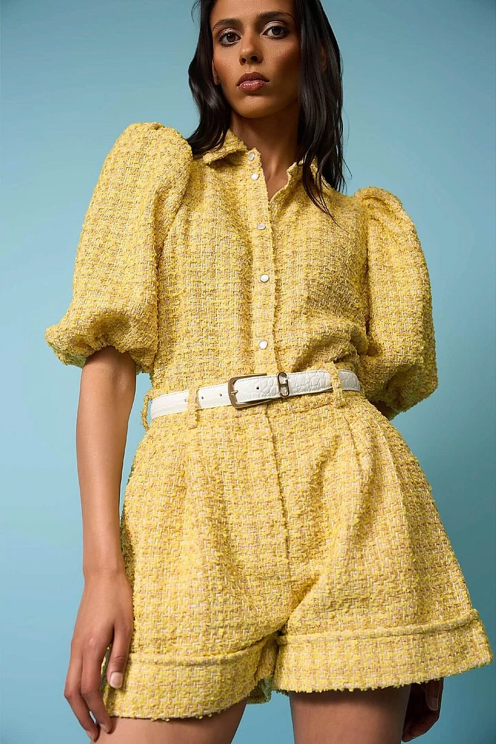 Shorts Dames Tweed Arthur Geel