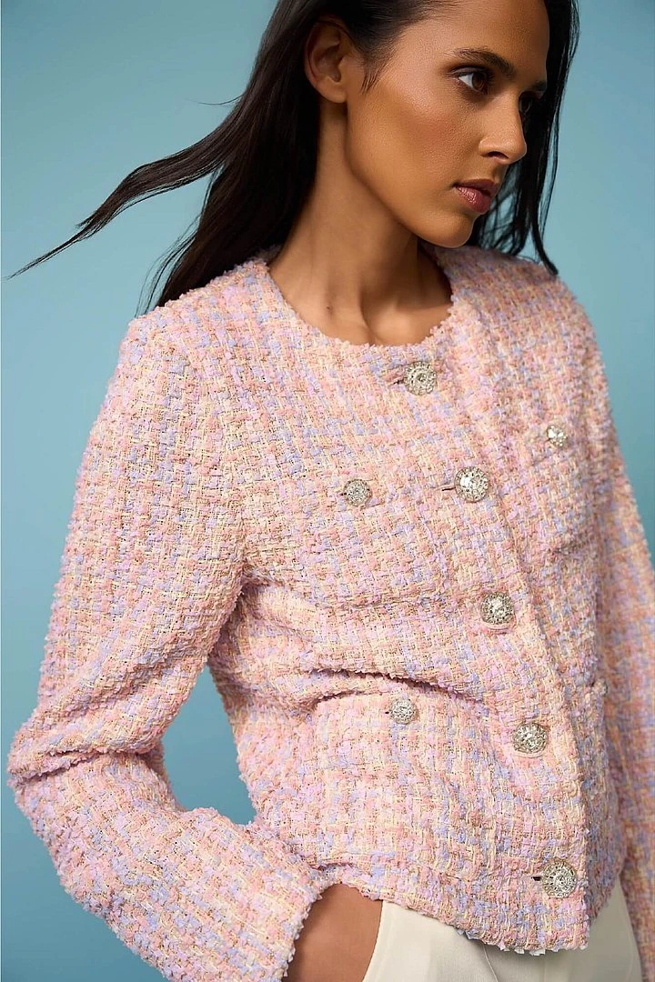 Women's Tweed Blazer Jacket Laurent Lilac