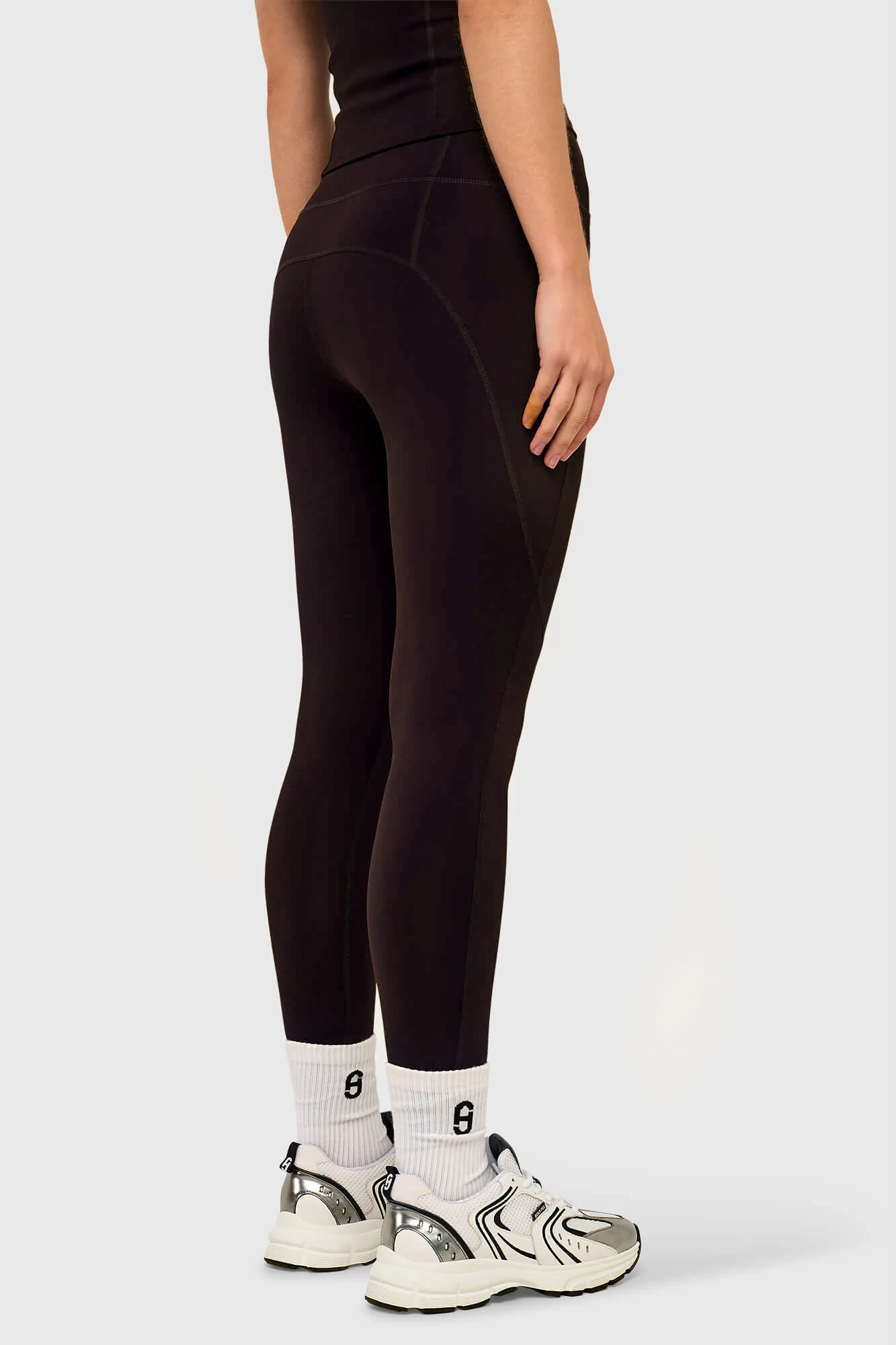 Leggings für Damen, Sportbekleidung, Ye, Dunkelbraun