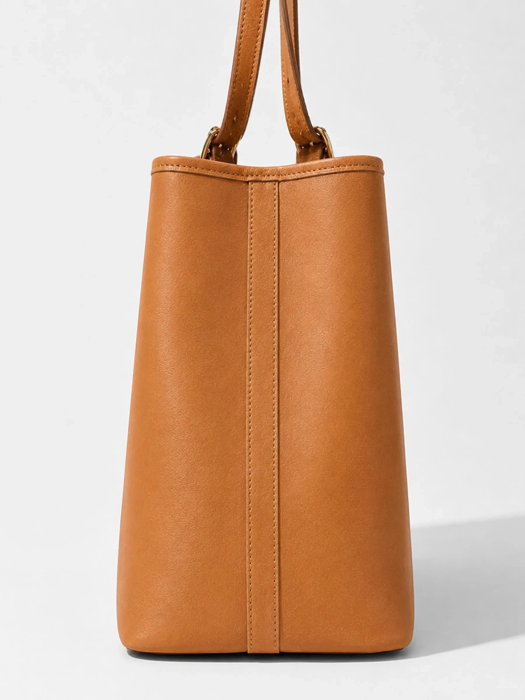 Leren Dames Handtas Shopper Harper Camel