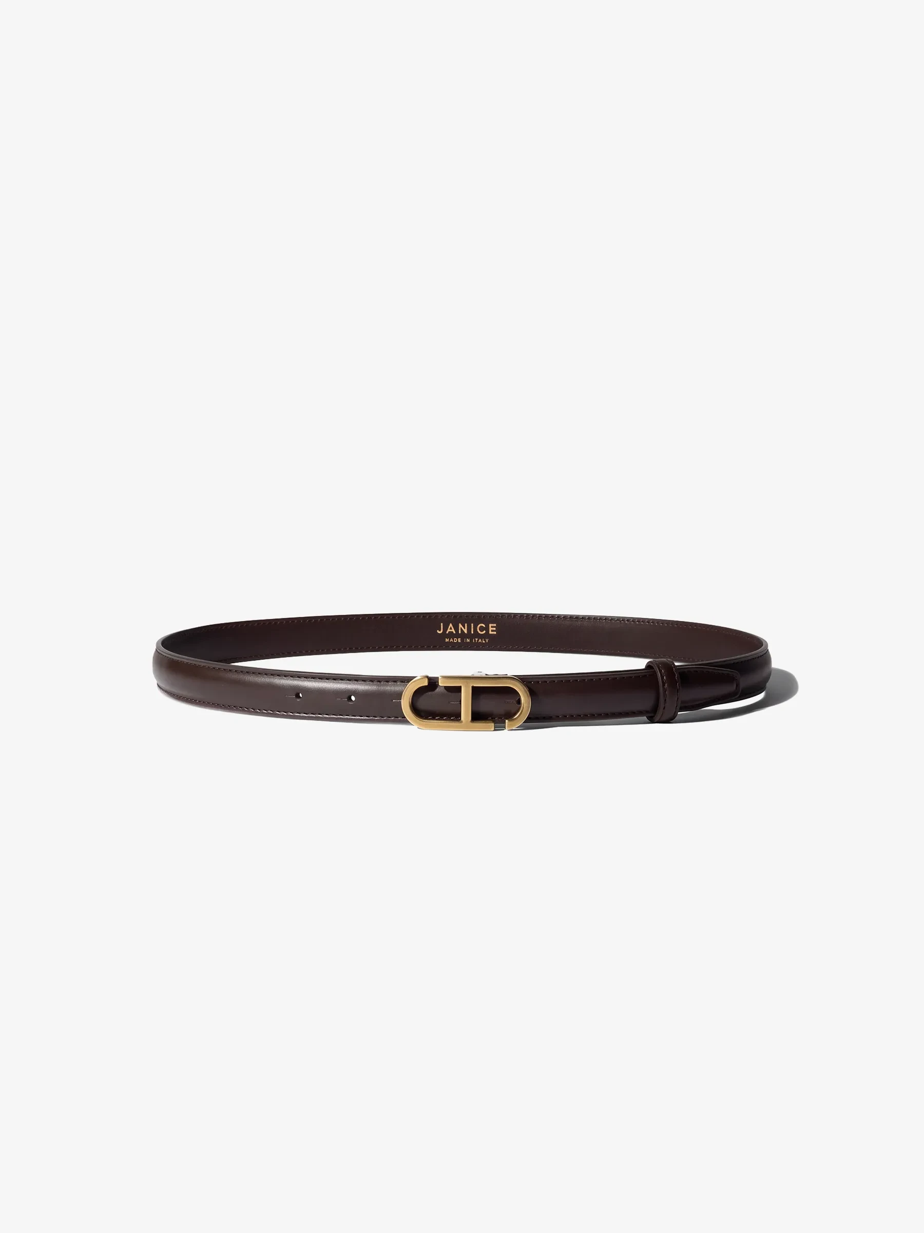 Leren Dames Riem Bruin Trophy Brass