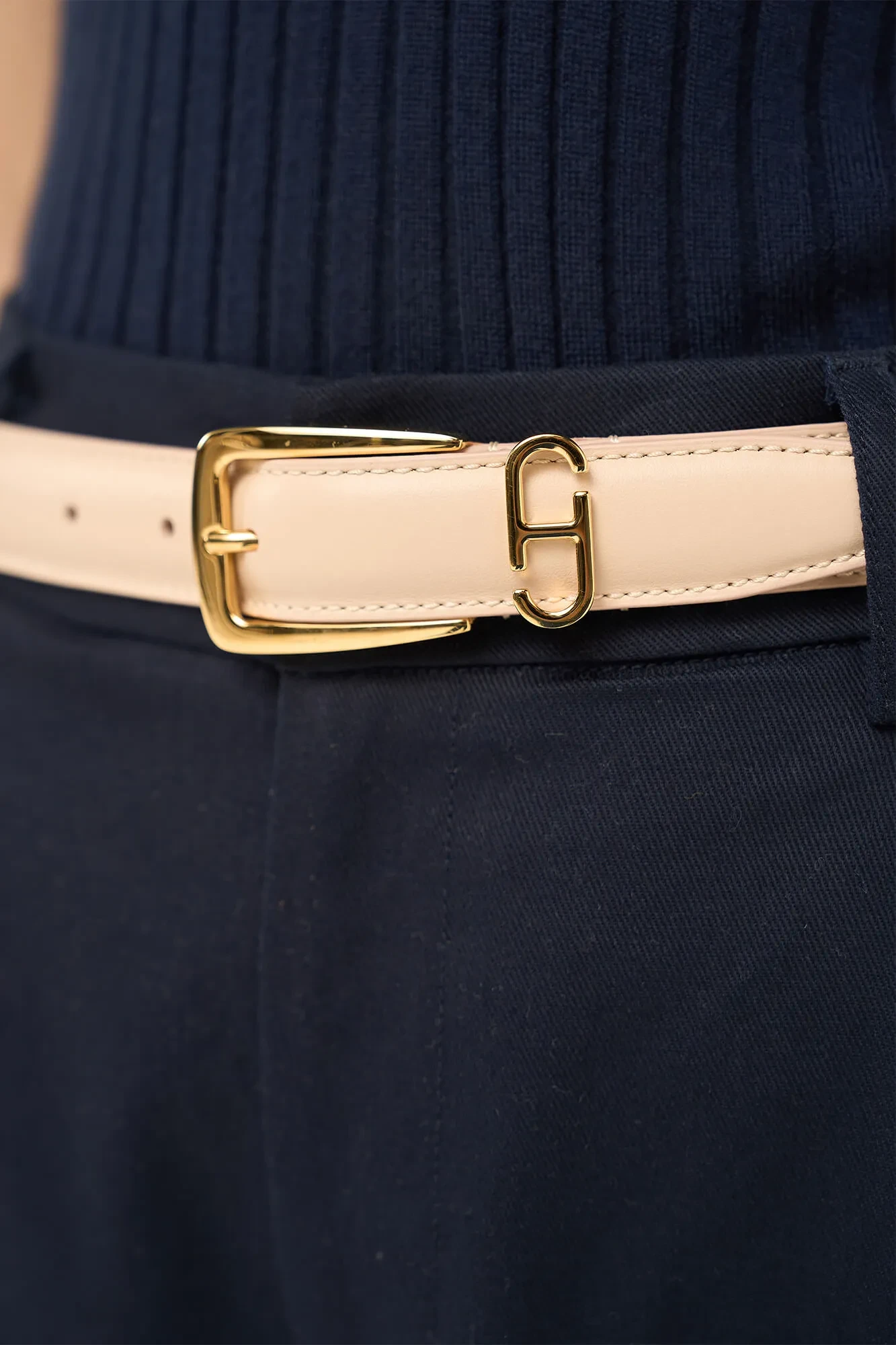 Leder-Gürtel für Damen, Colby, beige