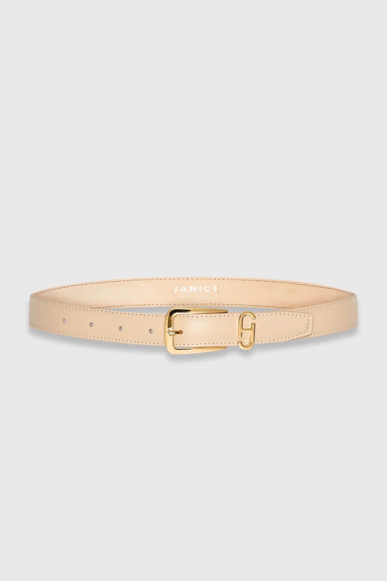 Leder-Gürtel für Damen Colby Creme