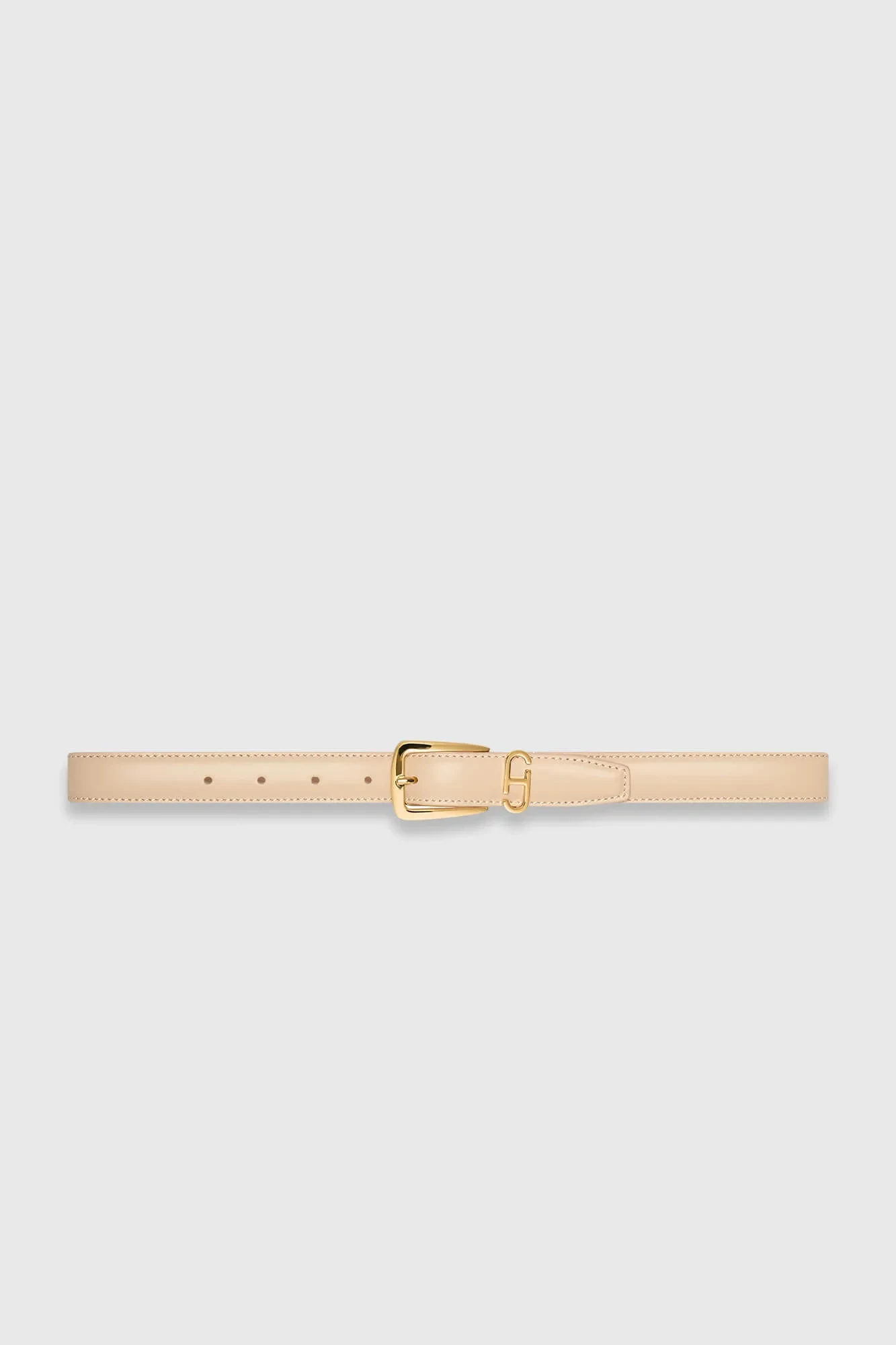 Leder-Gürtel für Damen Colby Creme
