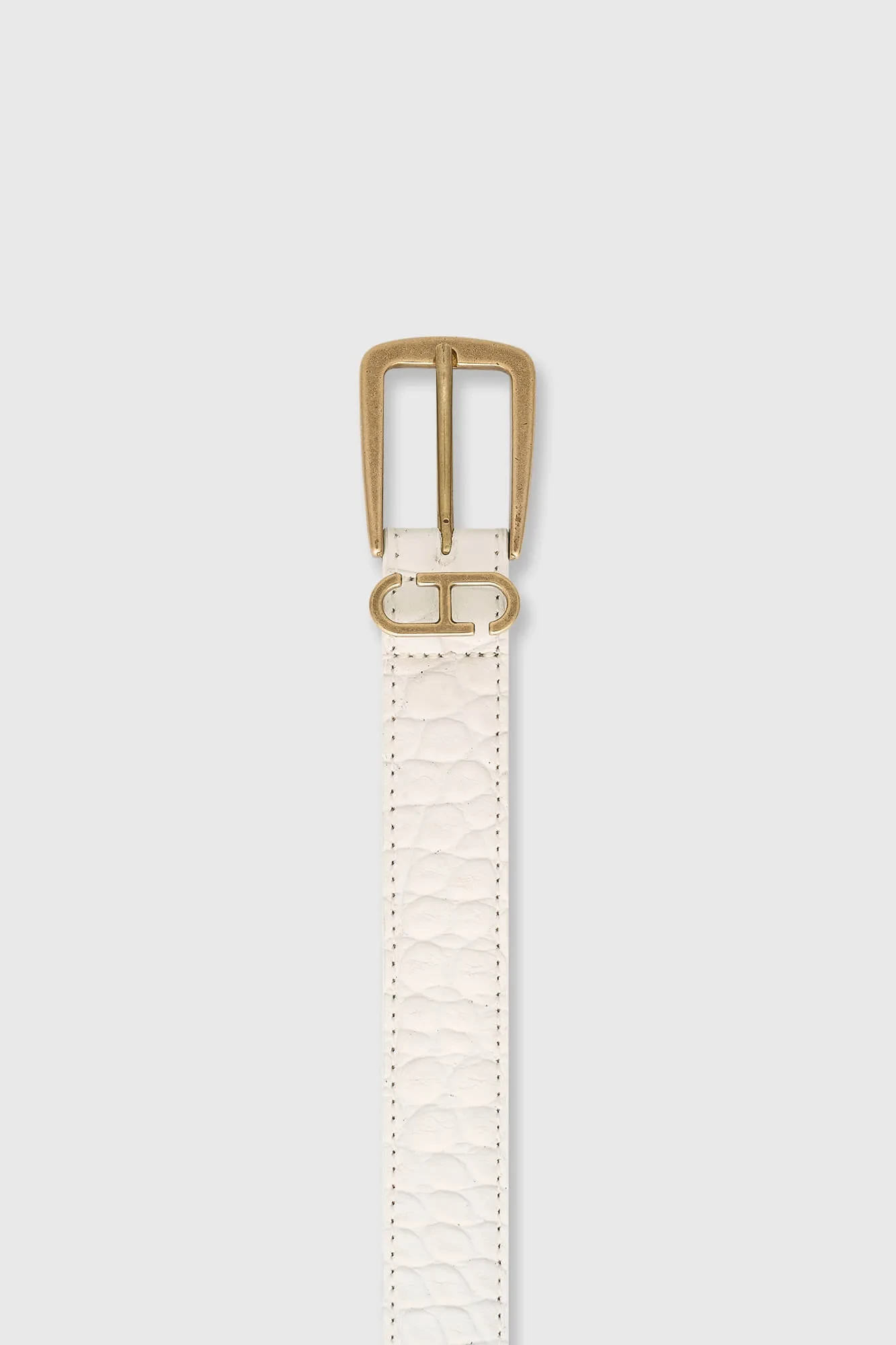 Colby Off-White Leather Women's Belt