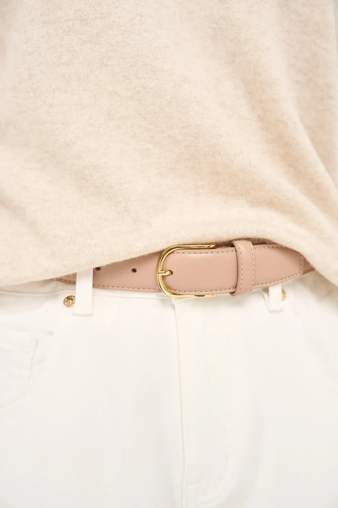 Leder-Gürtel für Damen Colby Taupe
