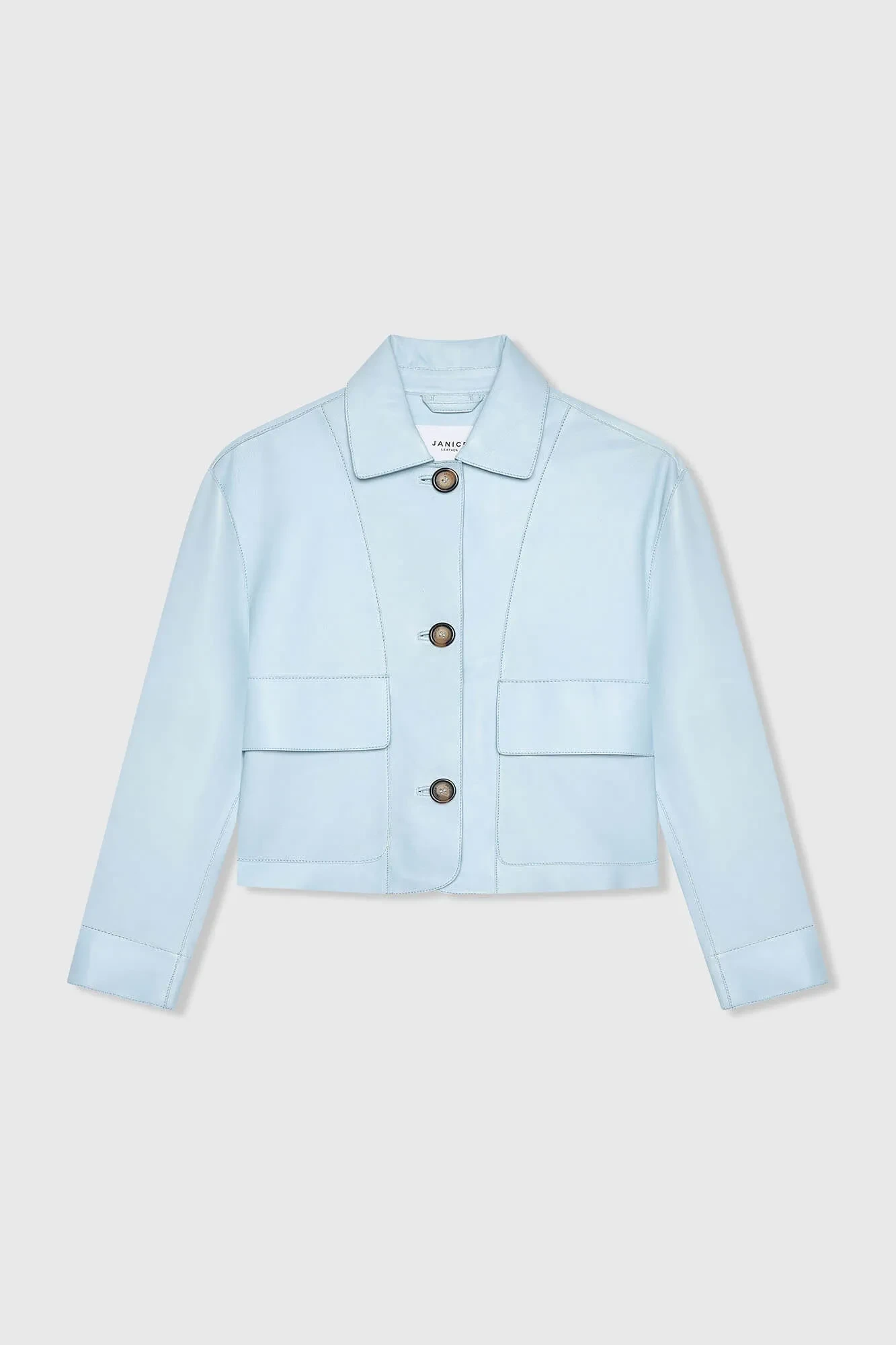 Women's Leather Jacket, William Blue