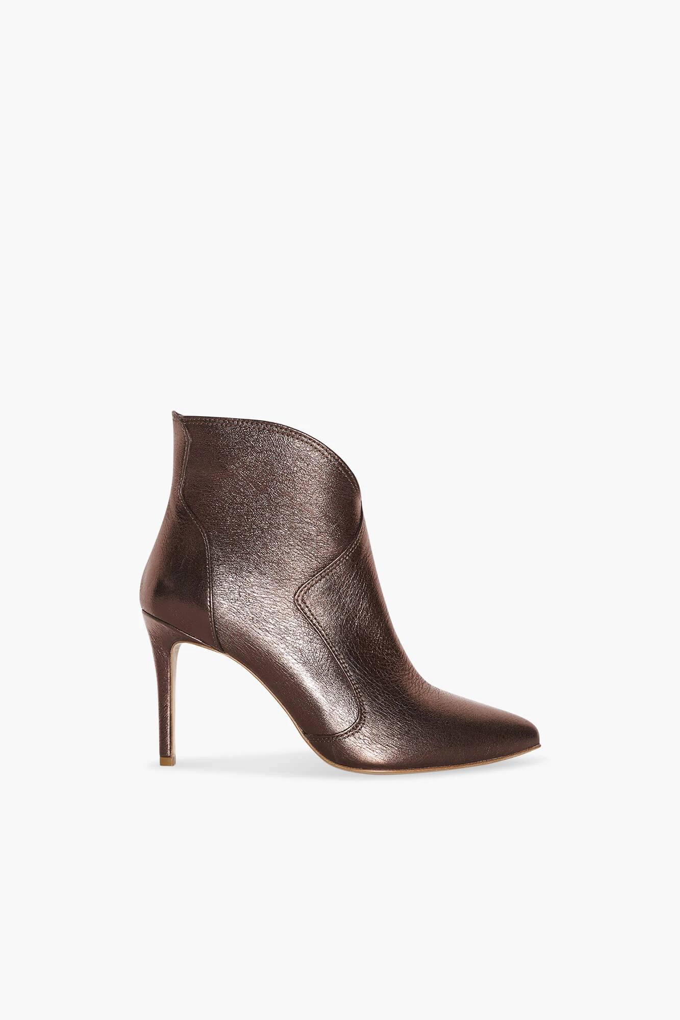 Laarsje Dames Leer Stewart Brons Metallic