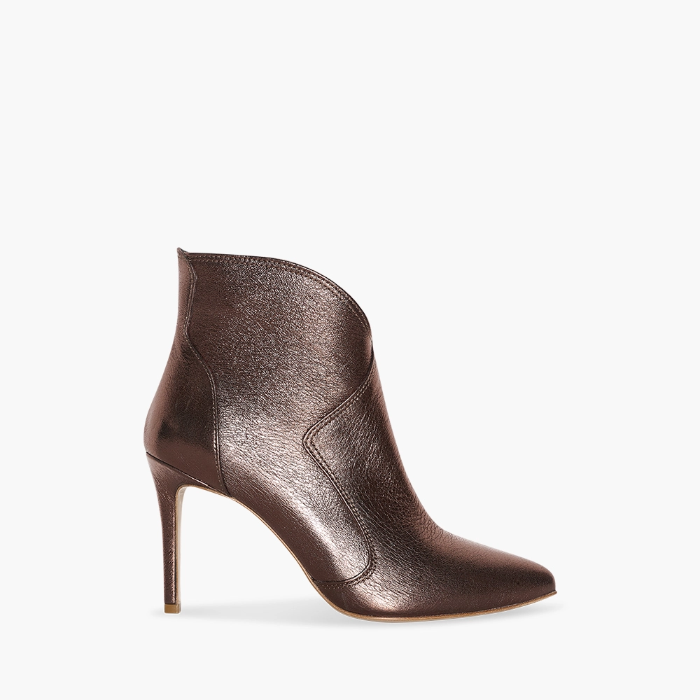 Brons Metallic leren laarsjes Stewart