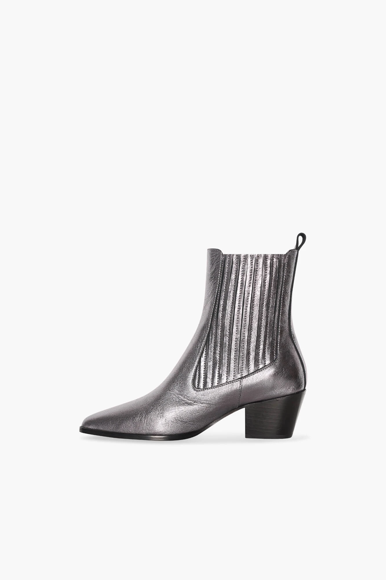 Enkellaars Western Dames Leer Colt Zilver Metallic