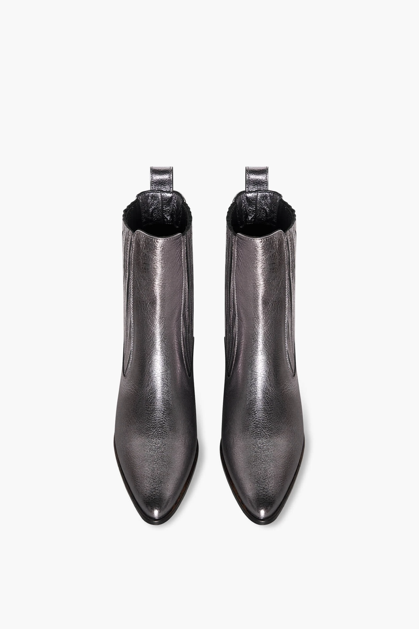 Enkellaars Western Dames Leer Colt Zilver Metallic