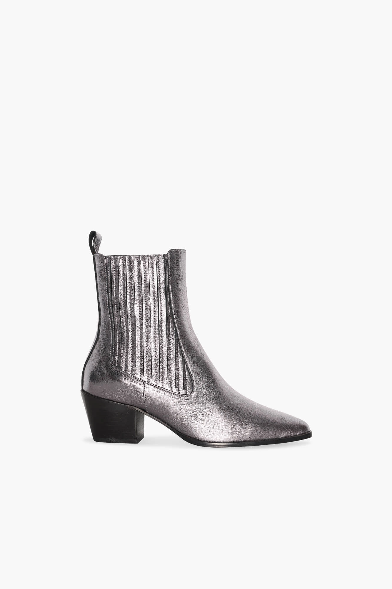 Enkellaars Western Leer Colt Zilver Metallic