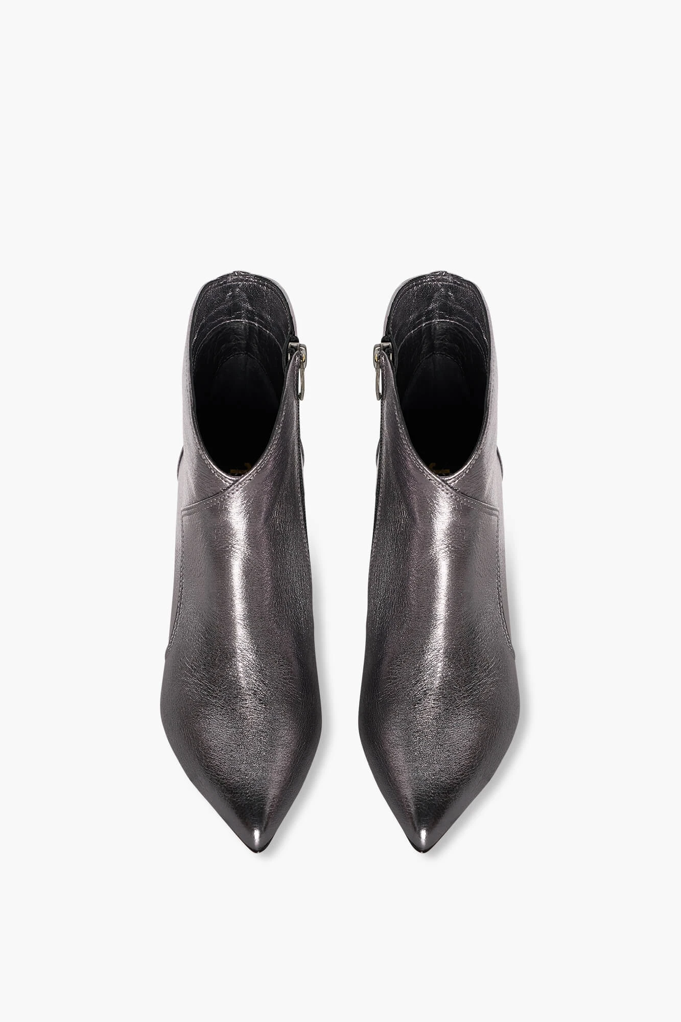 Women's Leather Boots, Stewart Silver Metallic
