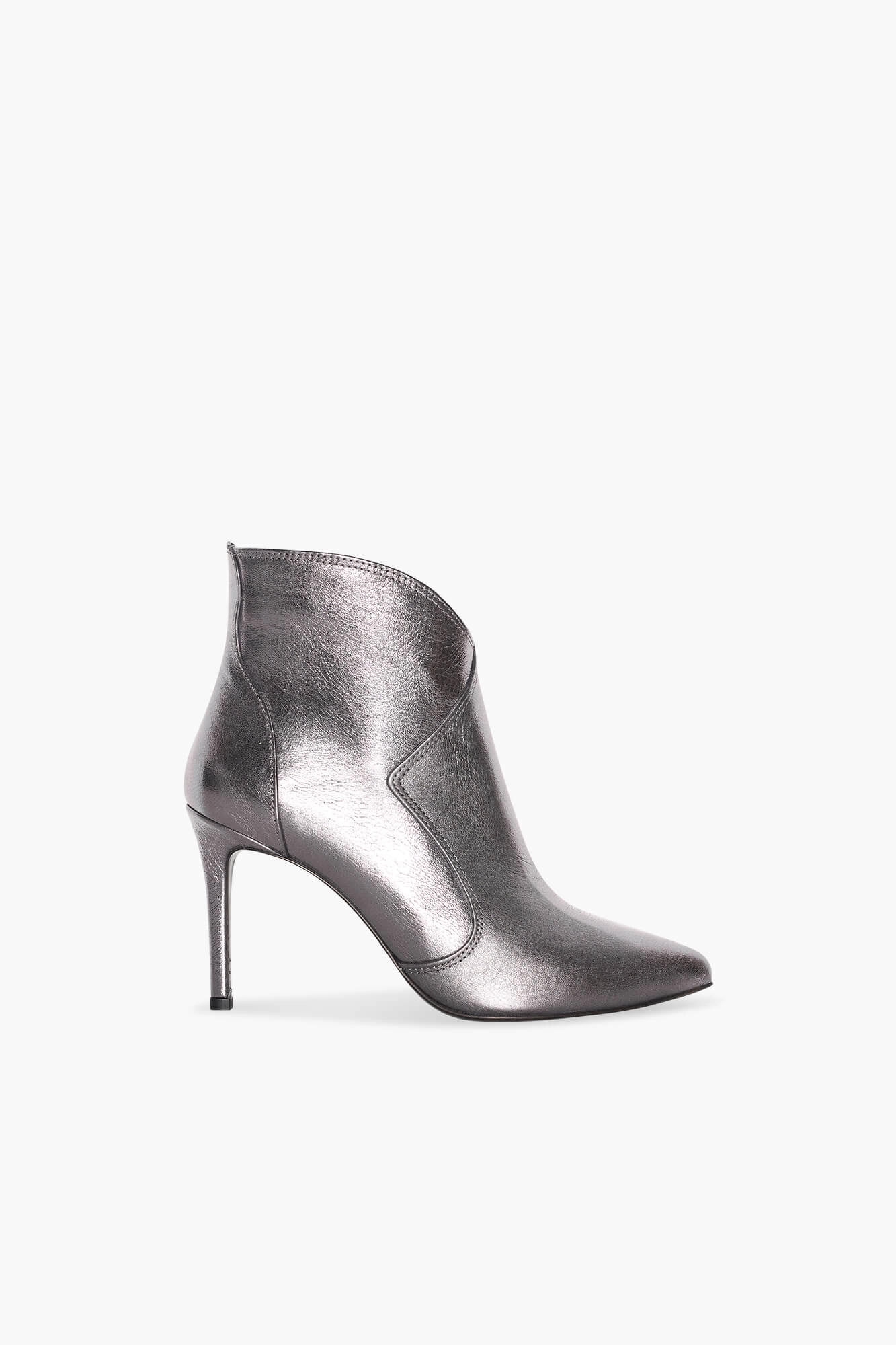 Laarsje Leer Stewart Zilver Metallic
