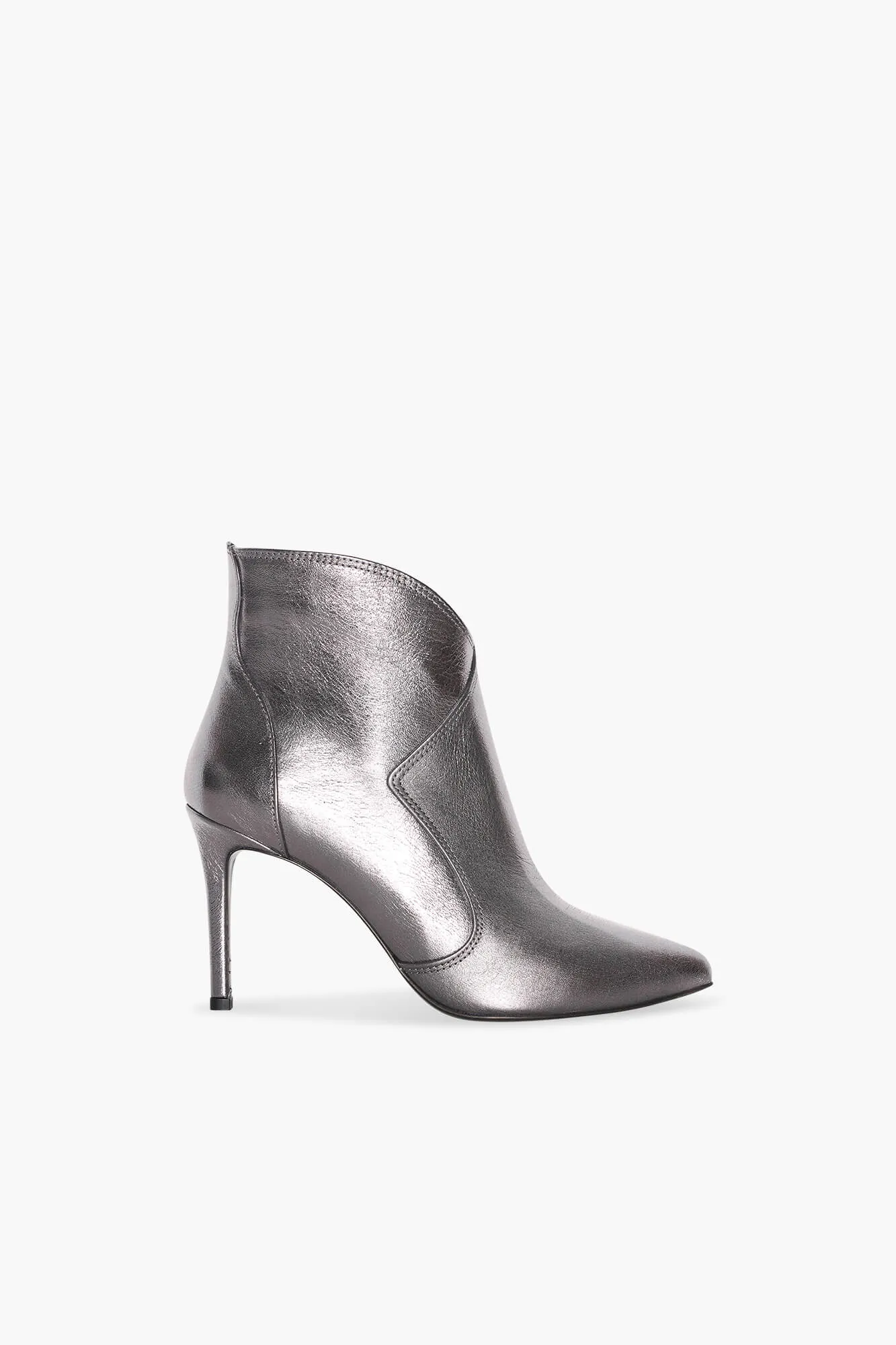 Laarsje Dames Leer Stewart Zilver Metallic