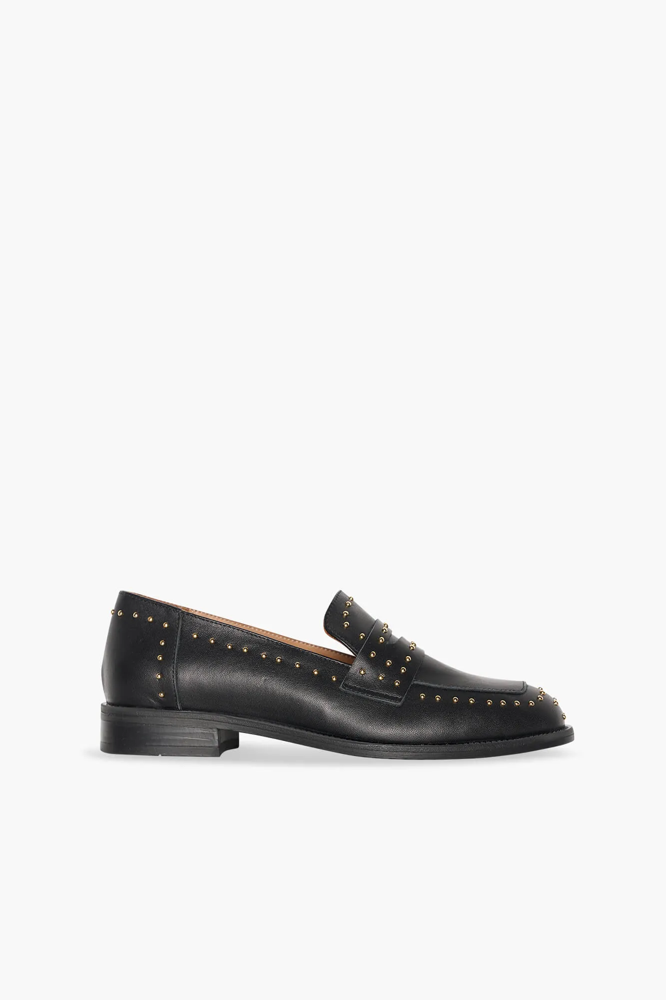 Loafer Dames Leer Studs Blake Zwart