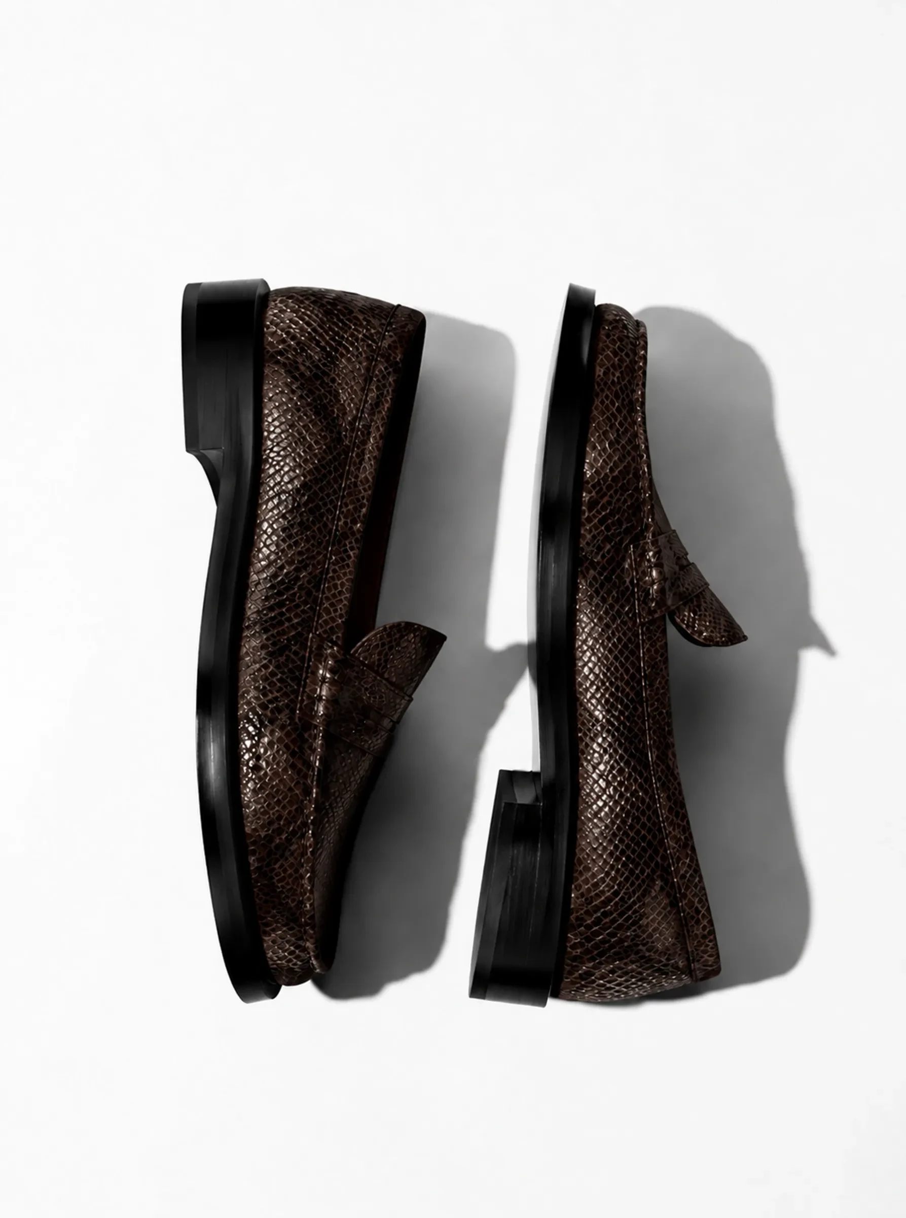 Leren Penny Loafer Dames Sevan Slangenprint