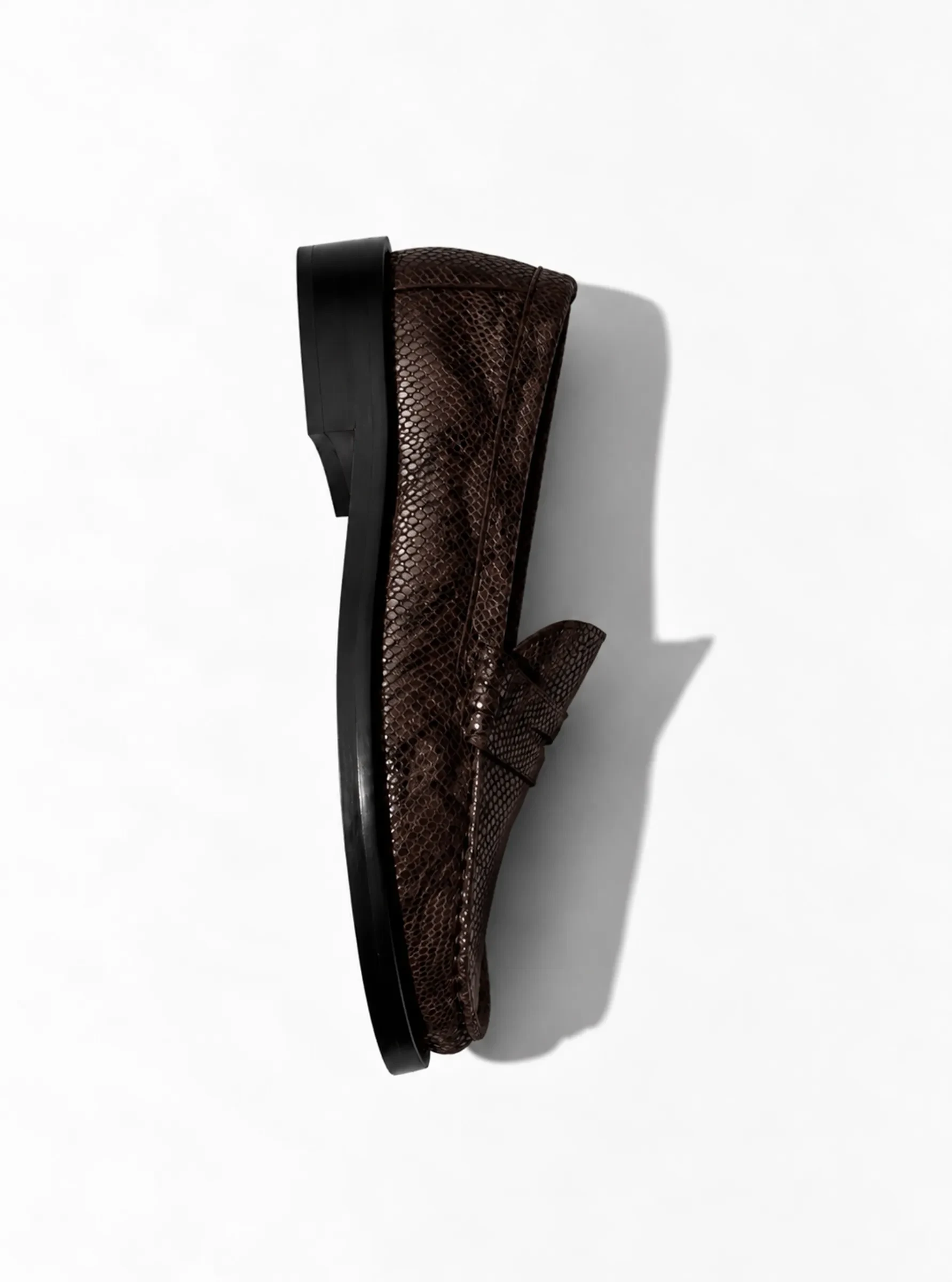 Leren Penny Loafer Dames Sevan Slangenprint