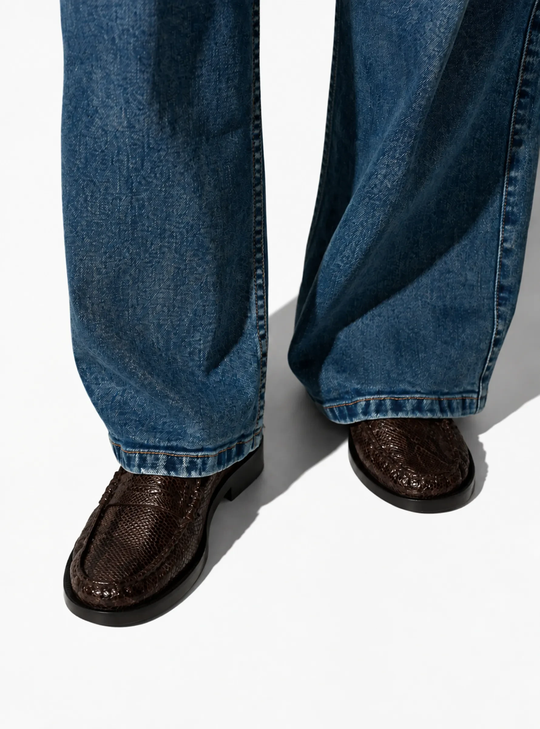 Leren Penny Loafer Dames Sevan Slangenprint