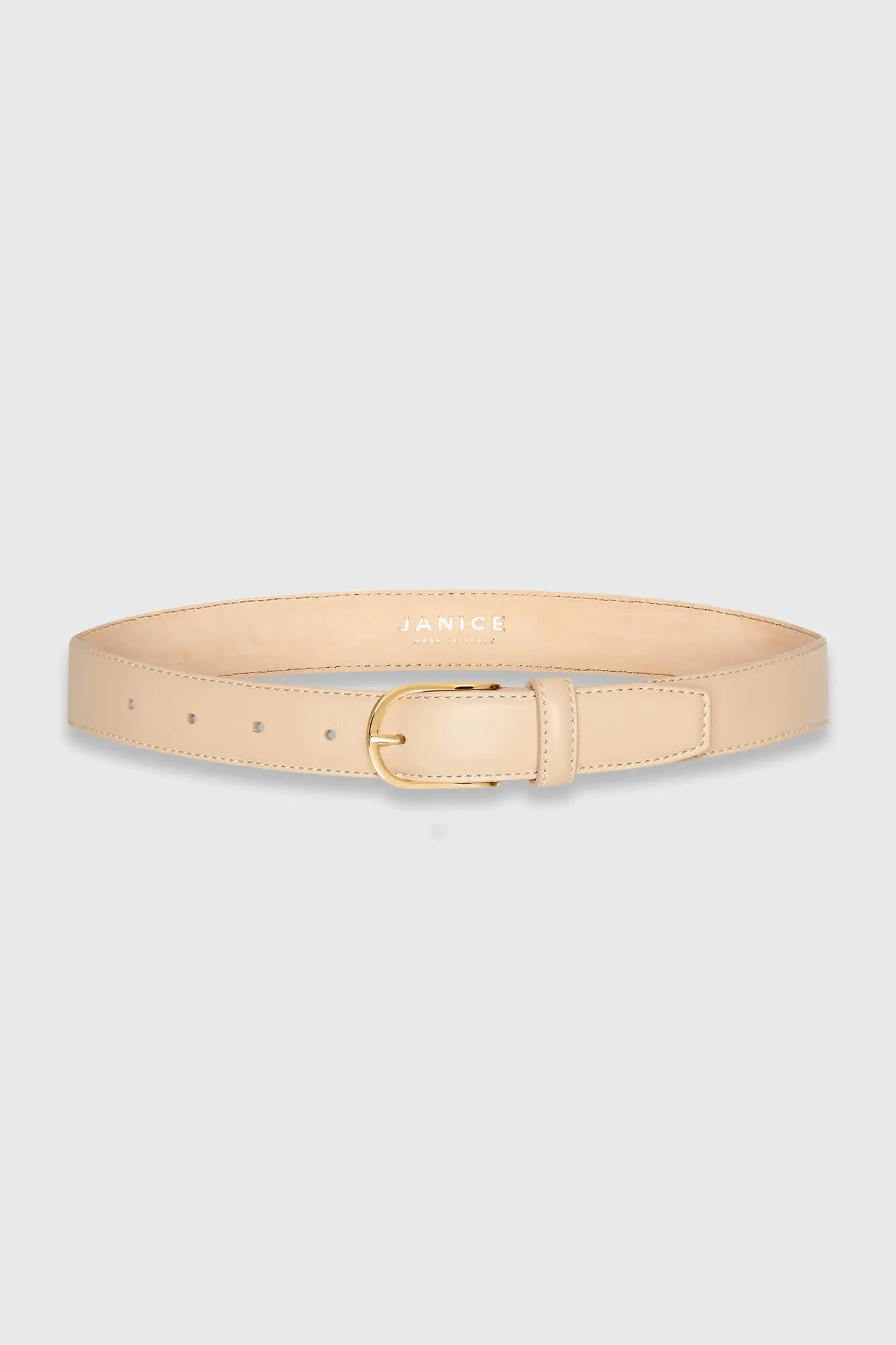 Women's Leather Belt Chase Cream
