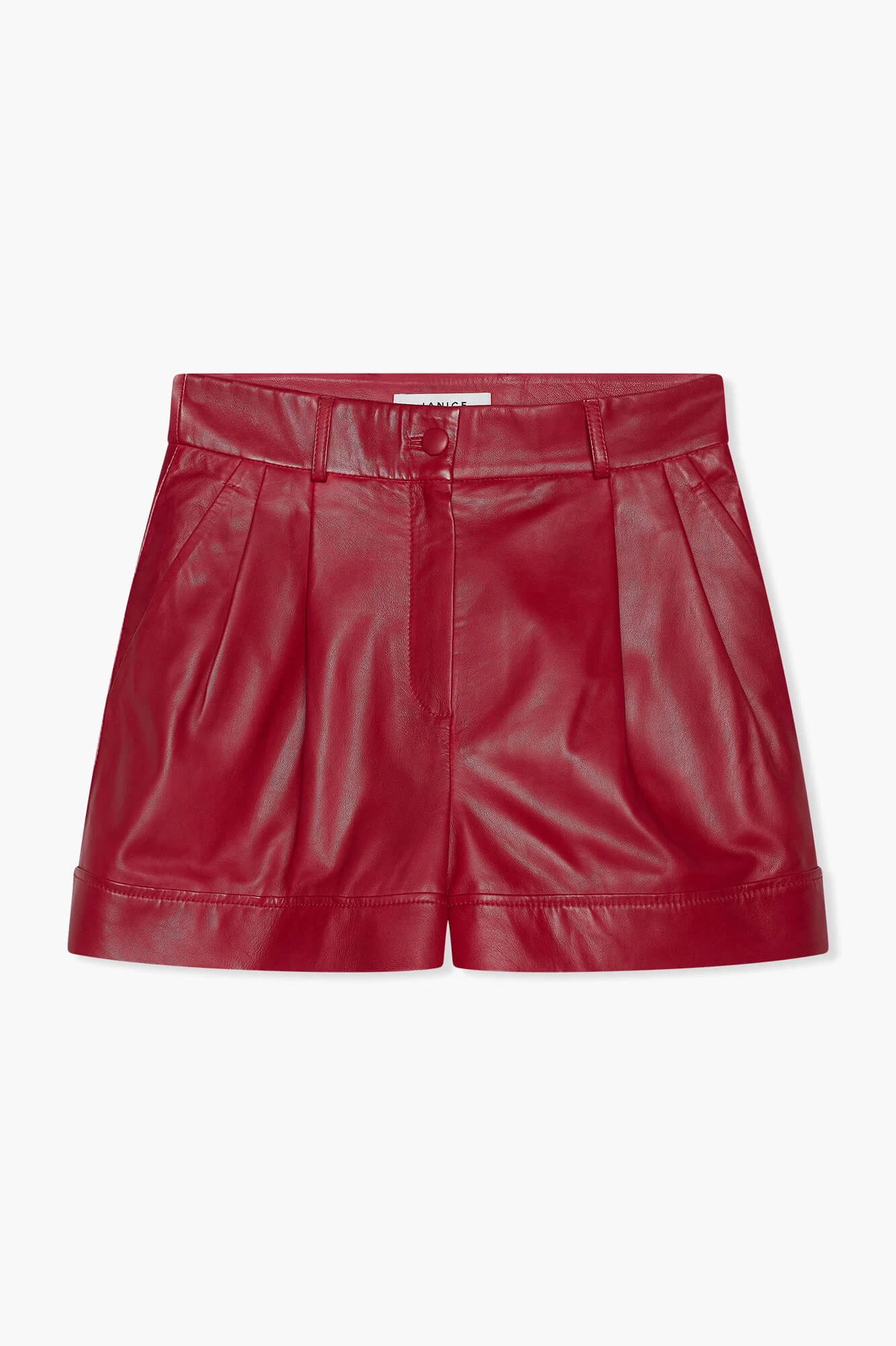 Shortje Dames Leer Arthur Rood