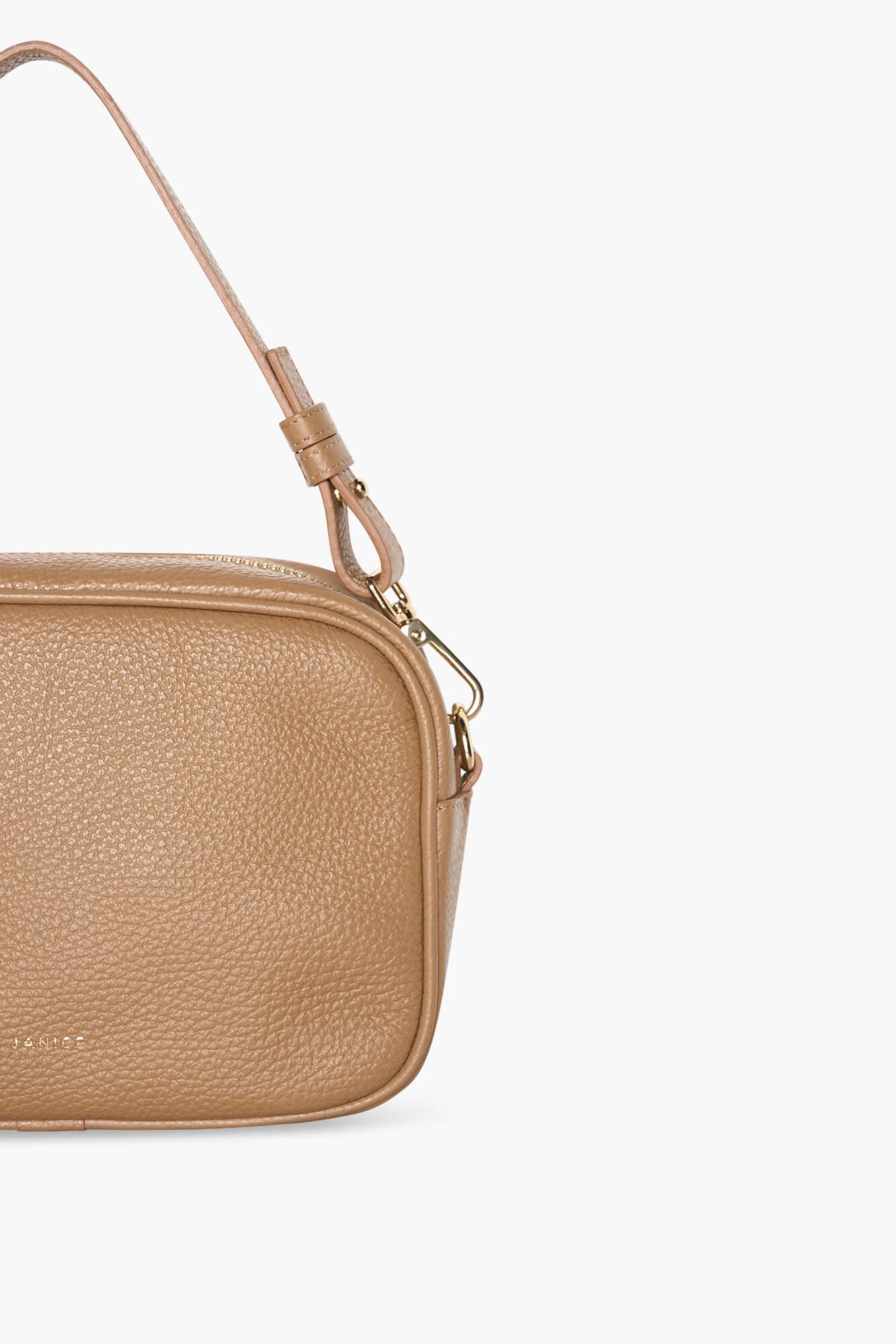 Leder-Umhängetasche für Damen „Bruce“ in Cognac