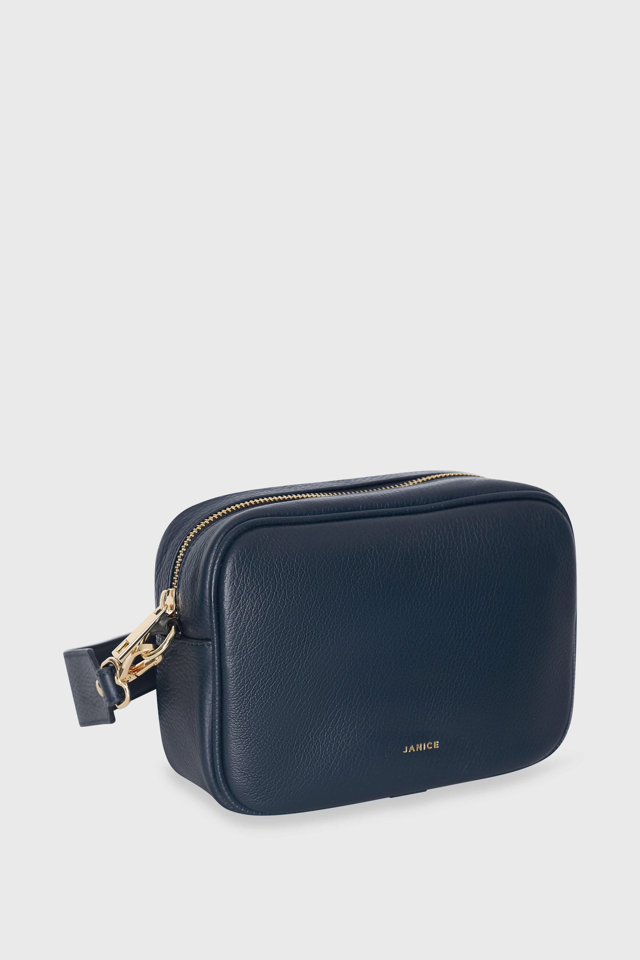 Leren Crossbody Dames Bruce Navy Blue